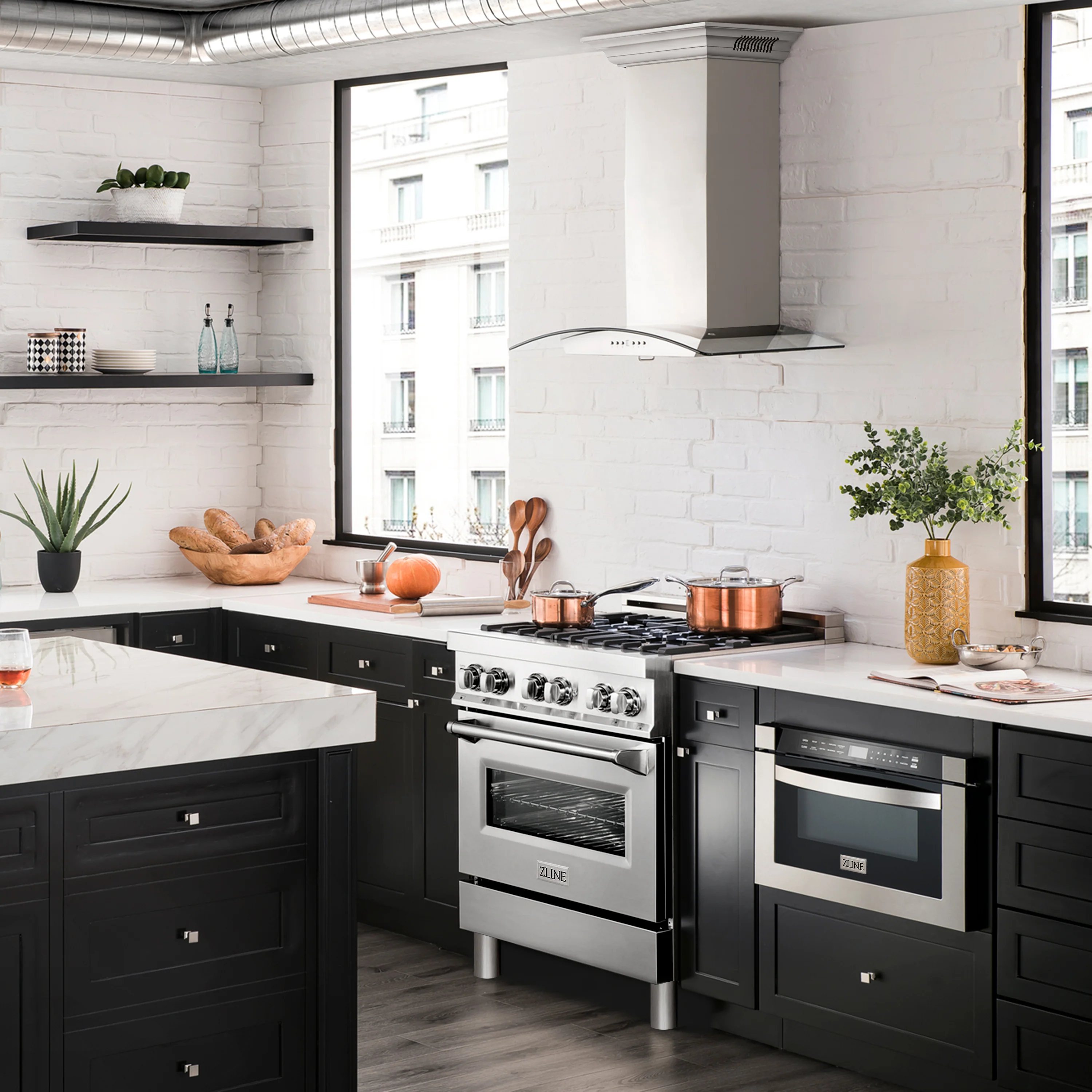 36" ZLINE CrownSound™Ducted Vent Wall Mount Range Hood in Stainless Steel with Built-in Bluetooth Speakers (KN4CRN-BT-36) - Image 14