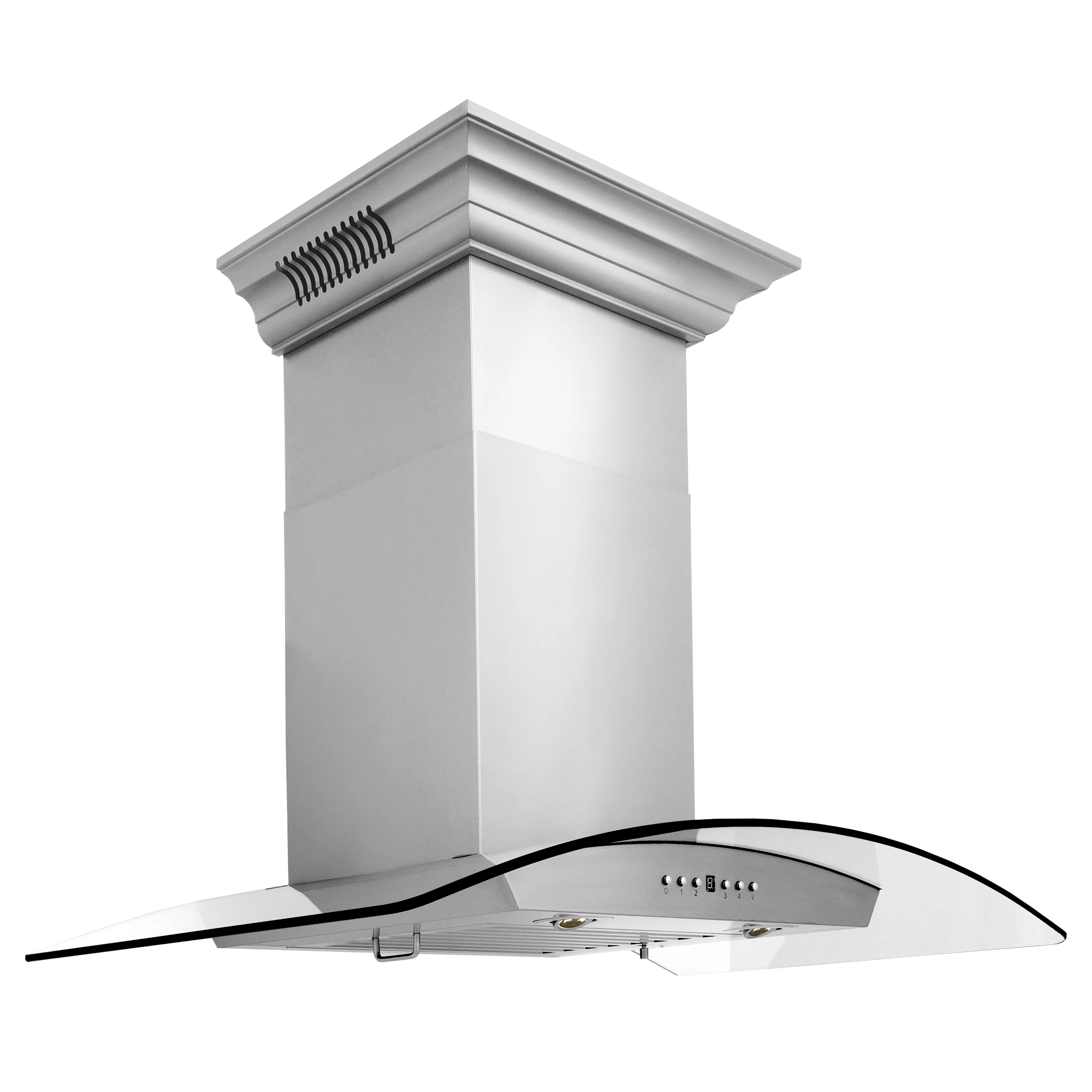 36" ZLINE CrownSound™Ducted Vent Wall Mount Range Hood in Stainless Steel with Built-in Bluetooth Speakers (KZCRN-BT-36) - Image 8