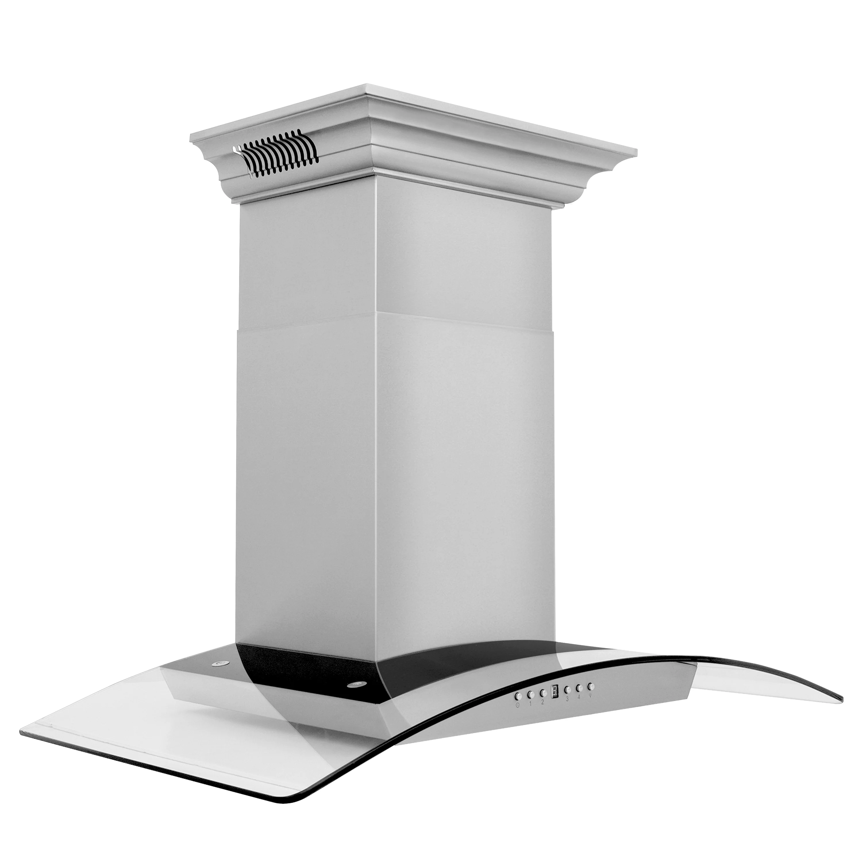 36" ZLINE CrownSound™Ducted Vent Wall Mount Range Hood in Stainless Steel with Built-in Bluetooth Speakers (KZCRN-BT-36) - Image 9