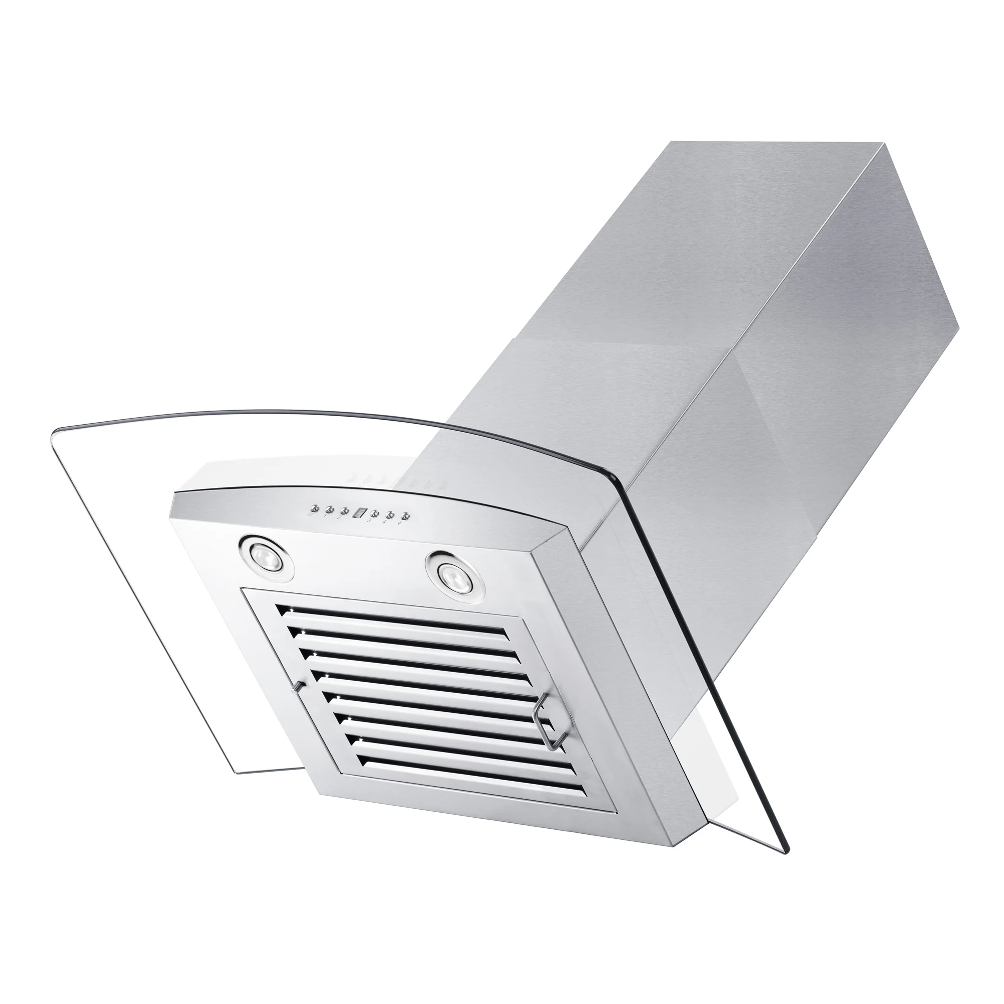 ZLINE 36" Convertible Vent Wall Mount Range Hood in Stainless Steel & Glass with Crown Molding (KZCRN-36) - Image 7