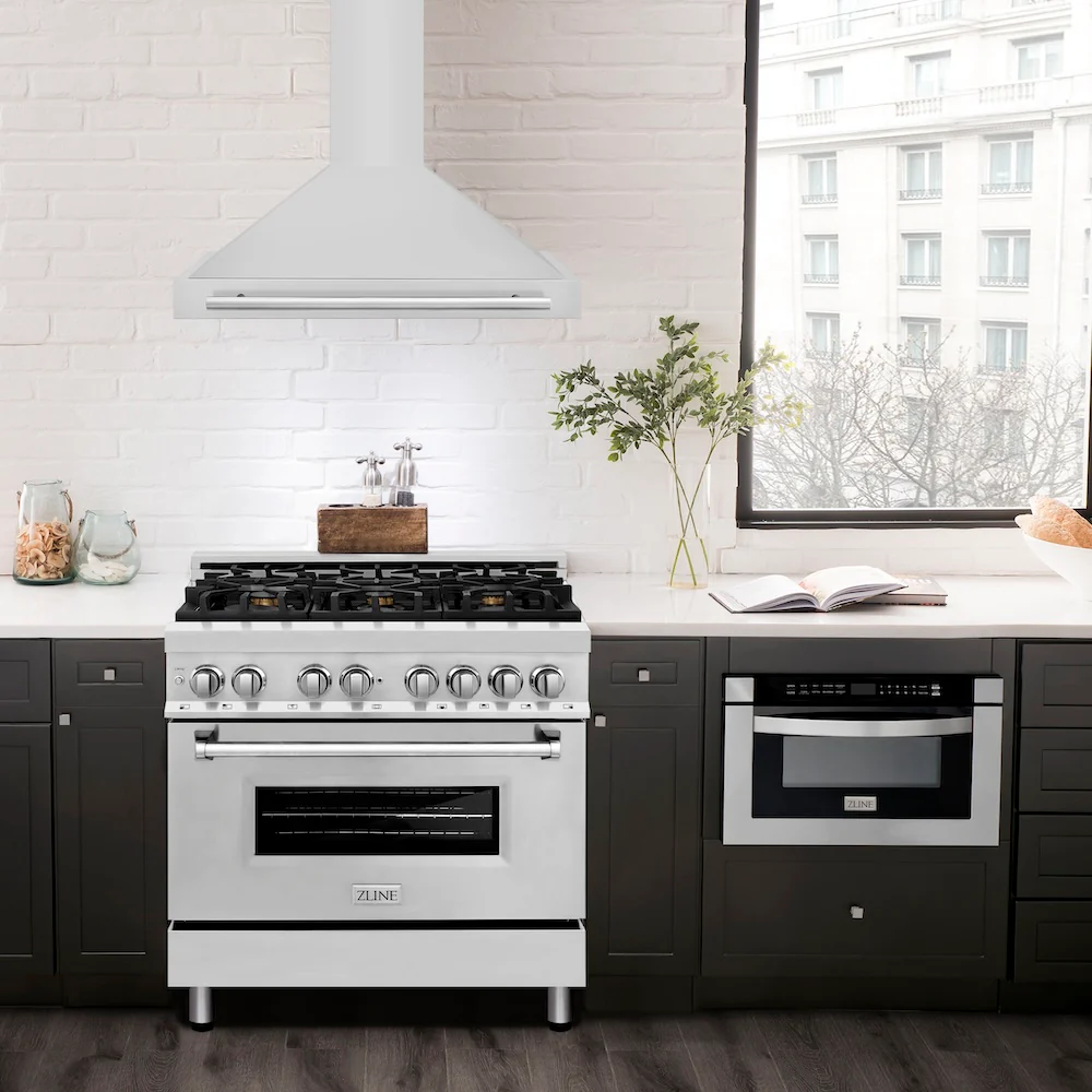 ZLINE 36 in. Convertible Stainless Steel Range Hood with Stainless Steel Handle (KB4STX-36) - Image 2