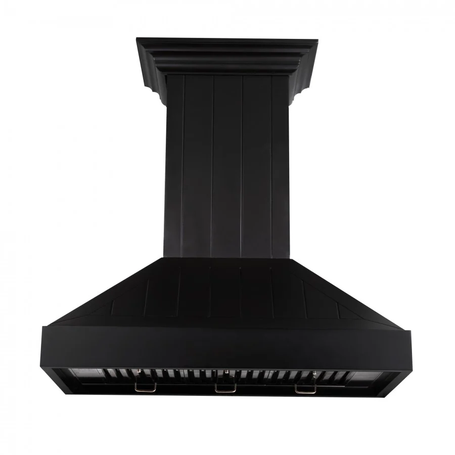 ZLINE 36" Wooden Convertible Vent Wall Mount Range Hood in Black - Includes Motor (KPCC-36) - Image 8