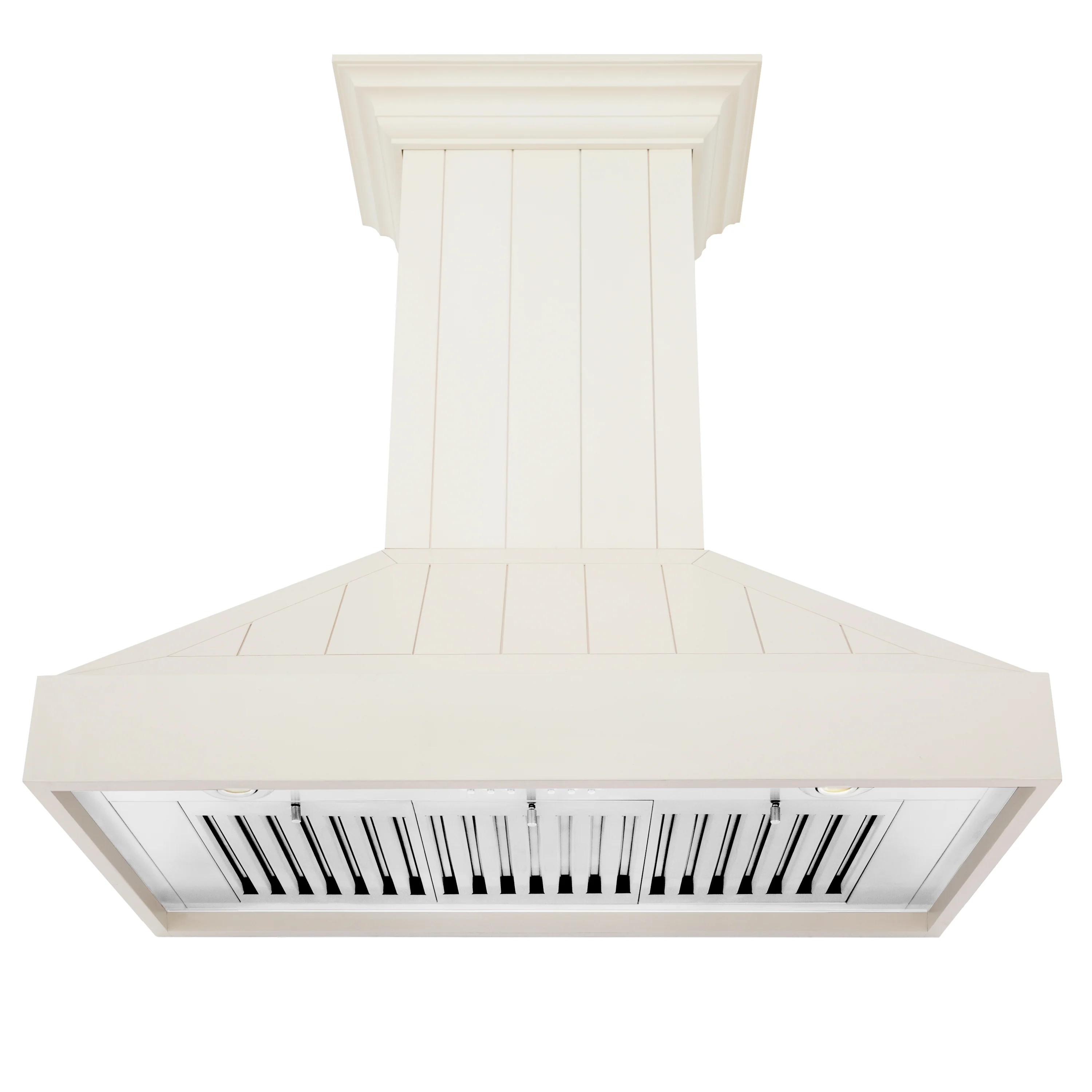 ZLINE 36" Ducted Vent Wooden Convertible Vent Wall Mount Range Hood in Cottage White (KPTT-36) - Image 4