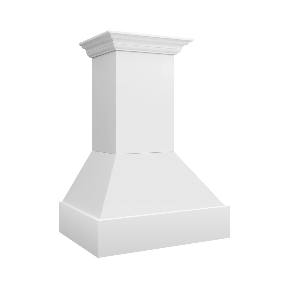 ZLINE 36 in. Wooden Wall Mount Range Hood in Rustic Bright White Finish (355WW-36) - Image 3