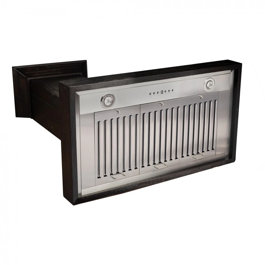 ZLINE 36" Wooden Convertible Vent Wall Mount Range Hood in Rustic Dark Finish - Includes Motor (KPDD-36) - Image 5