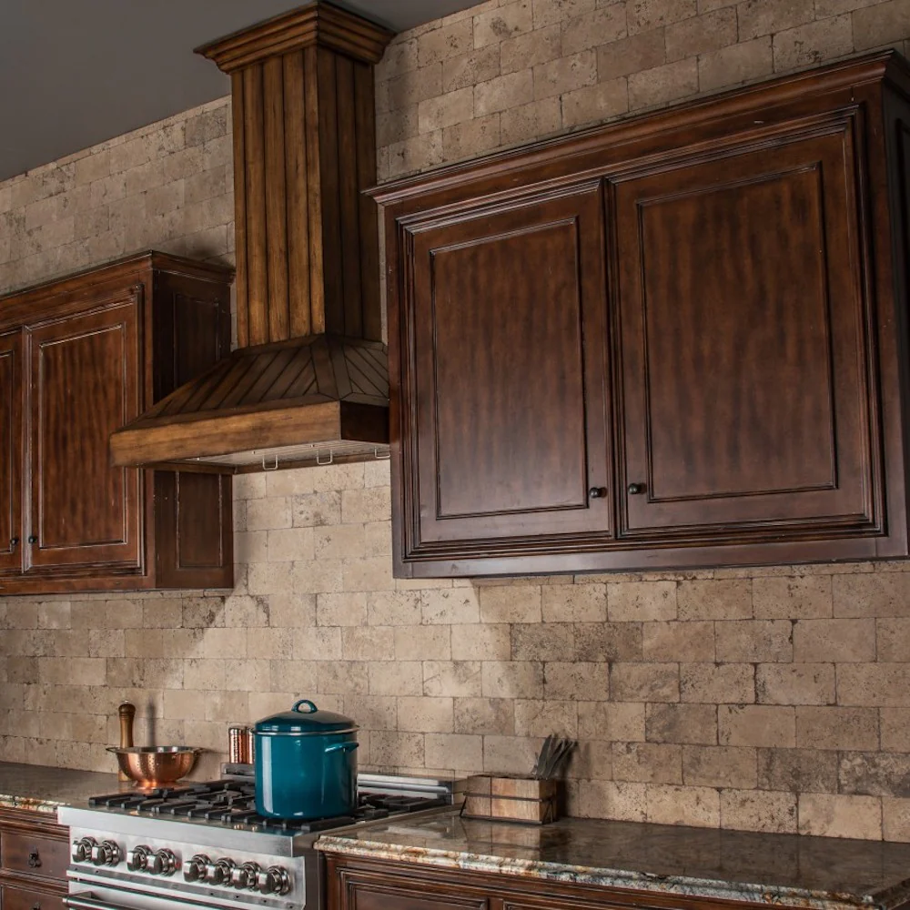 ZLINE 36" Wooden Convertible Vent Wall Mount Range Hood in Rustic Light Finish - Includes Motor (KPLL-36) - Image 2