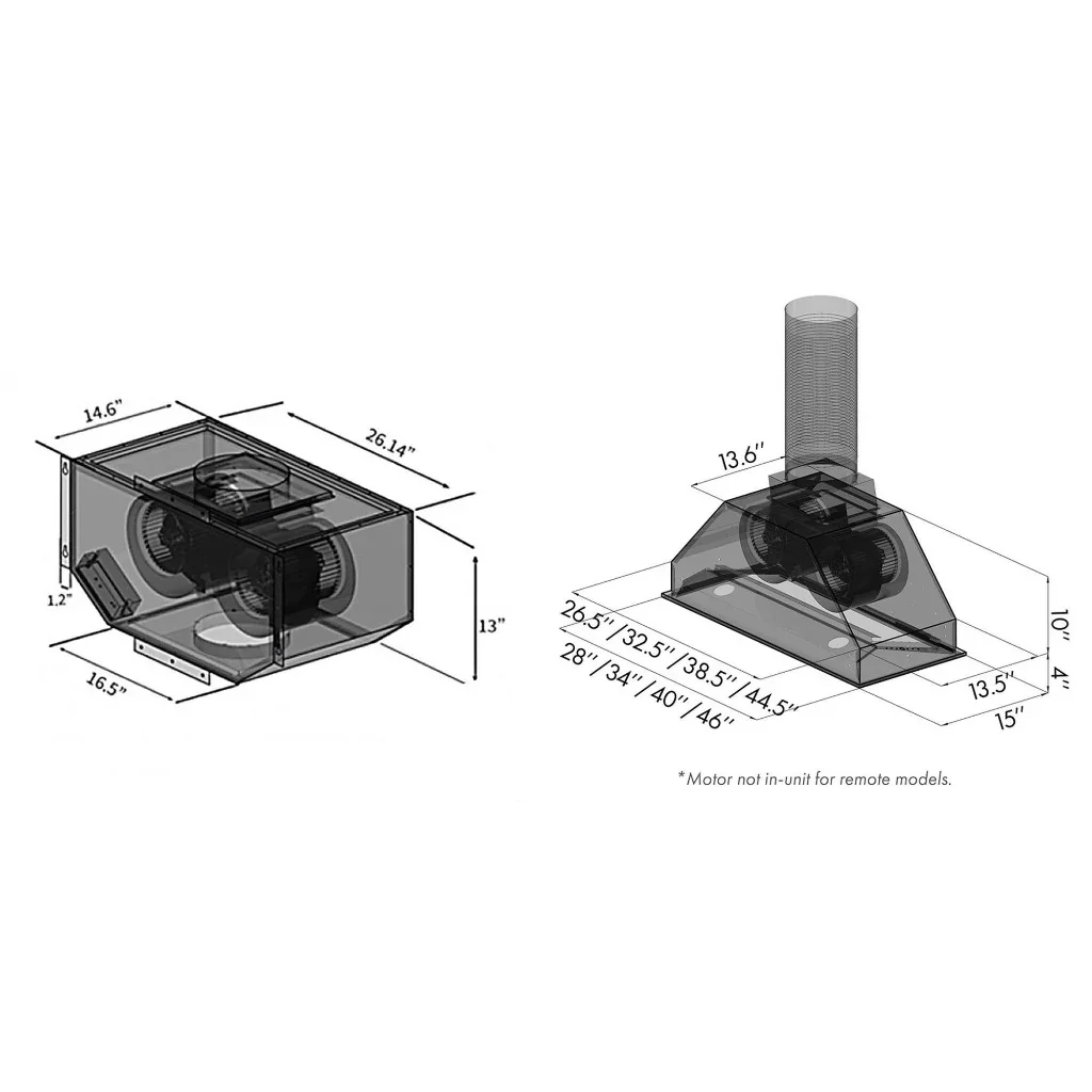 ZLINE 40" Ducted Wall Mount Range Hood Insert in Stainless Steel (695-40) - Image 7