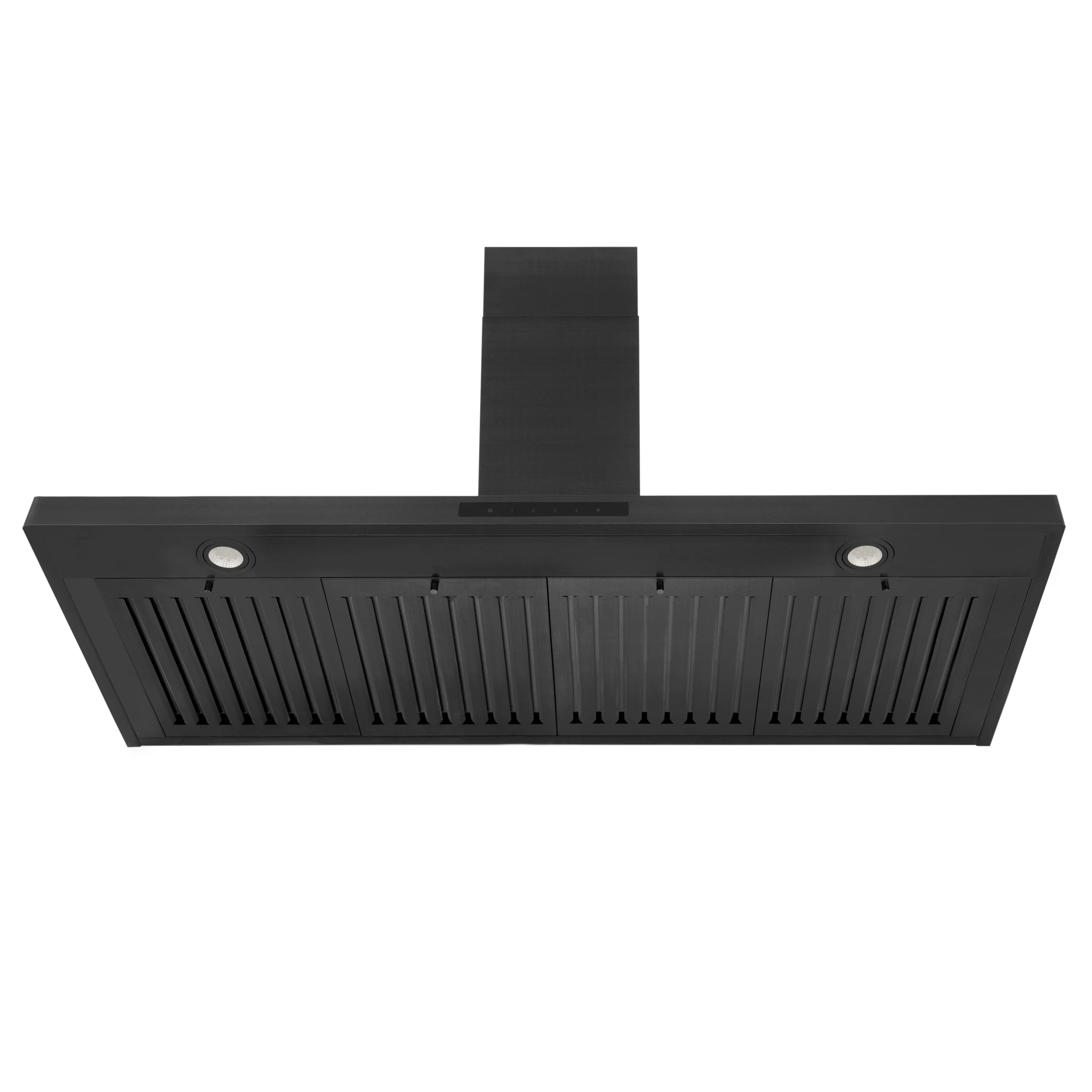 ZLINE 42" Convertible Wall Mount Range Hood in Black Stainless Steel with Set of 2 Charcoal Filters, LED lighting and Dishwasher-Safe Baffle Filters (BSKBN-CF-42) - Image 10