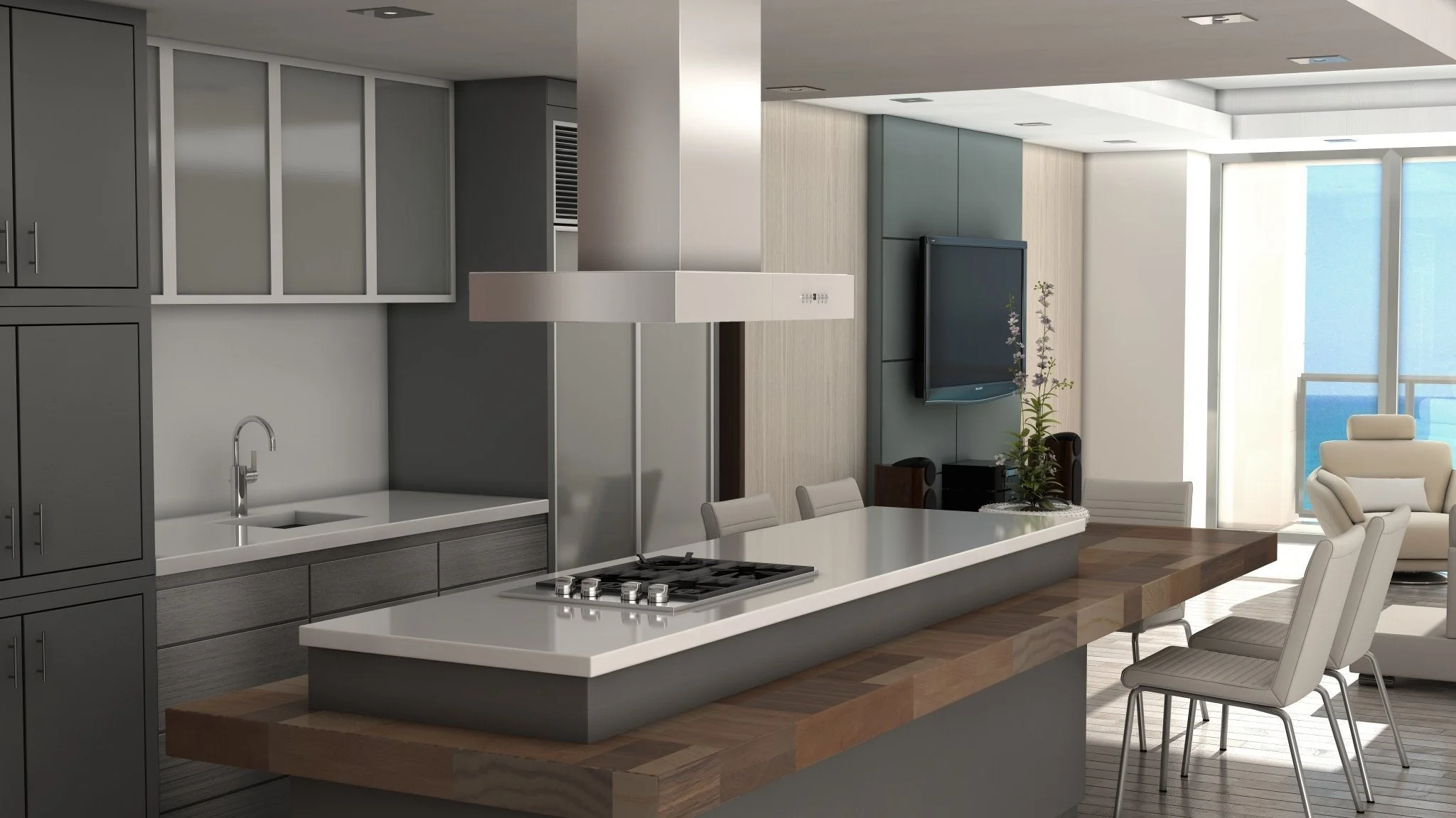 ZLINE 42" Ducted Outdoor Island Mount Range Hood in Stainless Steel (KECOMi-304-42) - Image 9