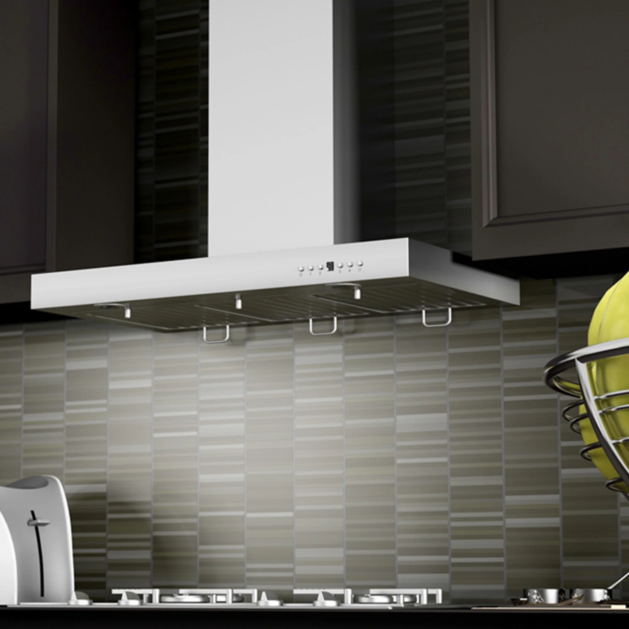 ZLINE 42" Convertible Vent Wall Mount Range Hood in Stainless Steel with Crown Molding (KECRN-42) - Image 2