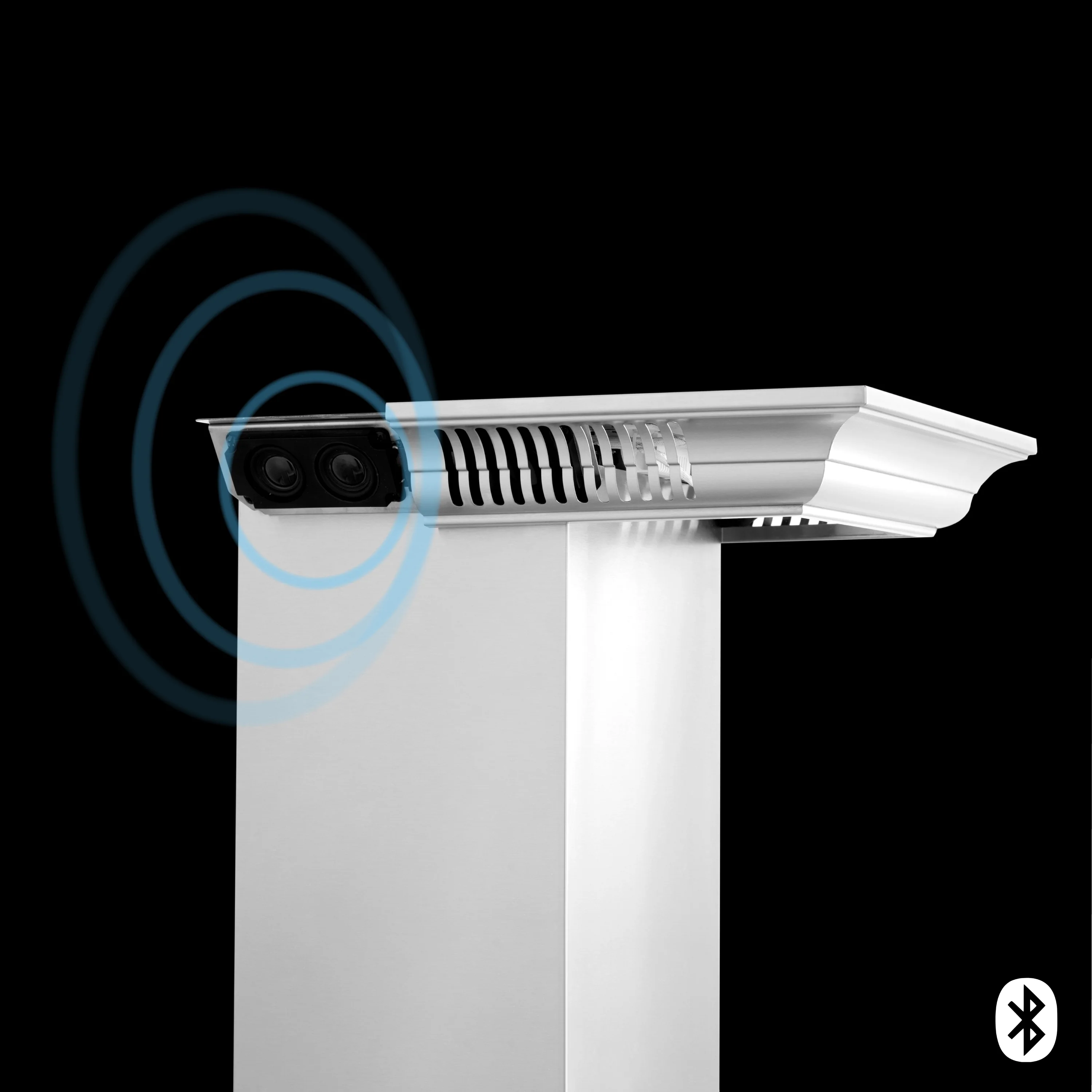 42" ZLINE CrownSound™Ducted Vent Wall Mount Range Hood in Stainless Steel with Built-in Bluetooth Speakers (KBCRN-BT-42) - Image 11