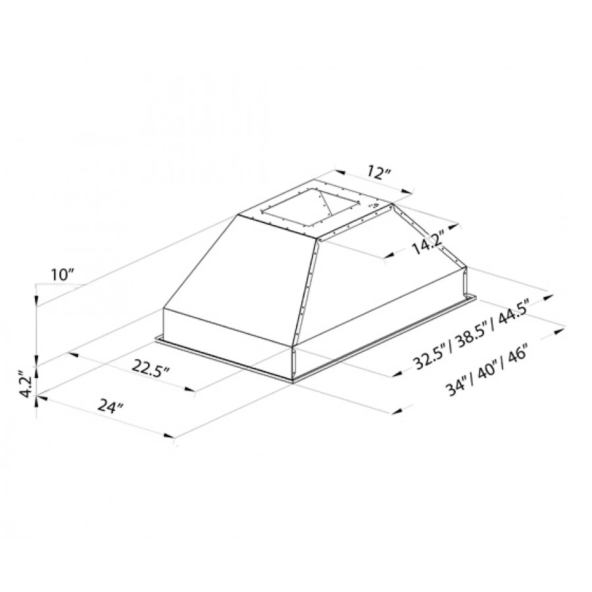 ZLINE 46" Ducted Island Mount Range Hood Insert in Stainless Steel (824i-46) - Image 5