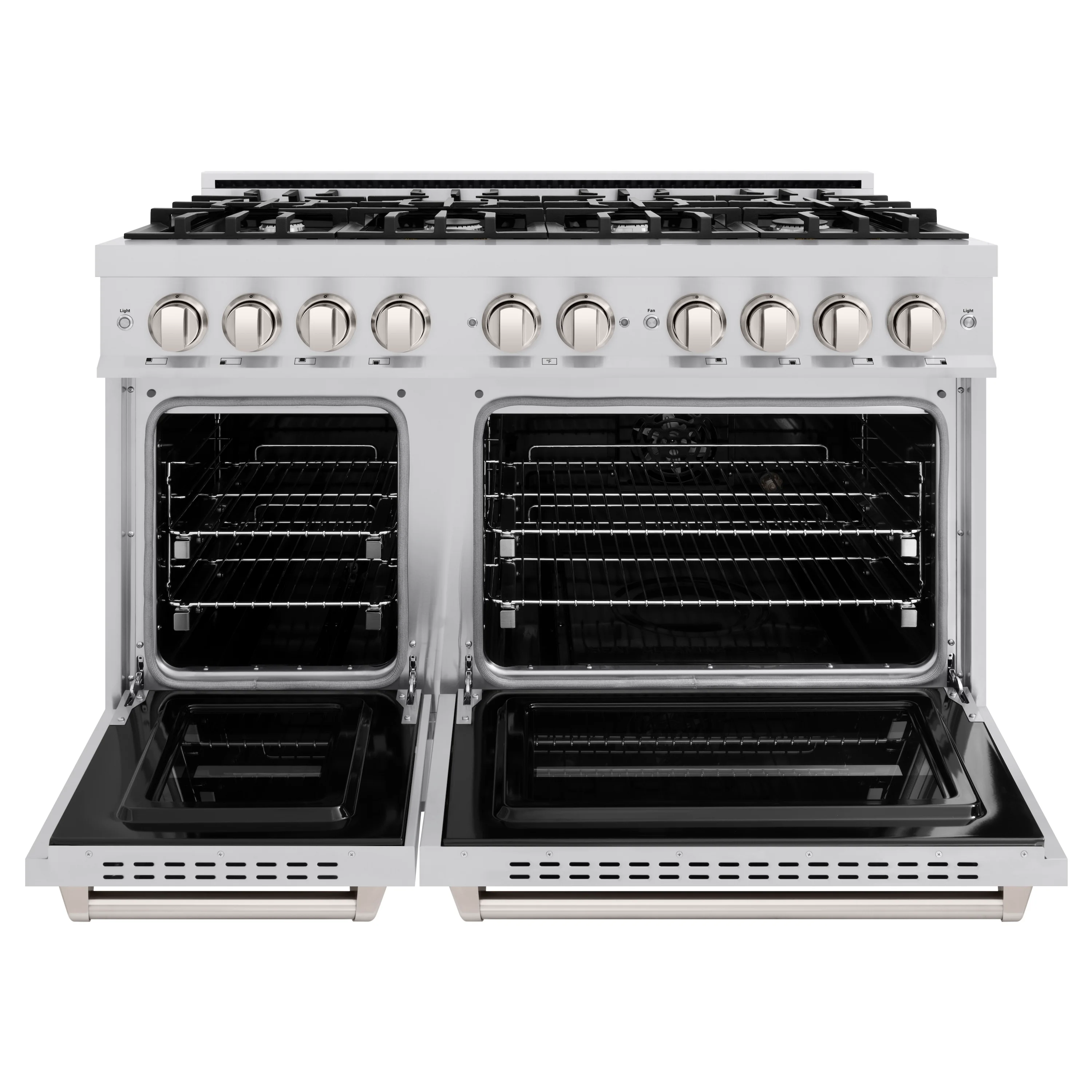 ZLINE 48 in. 6.7 cu. ft. Classic Double Oven Dual Fuel Range with 8 Burner Gas Cooktop in Stainless Steel (CDR48) - Image 5