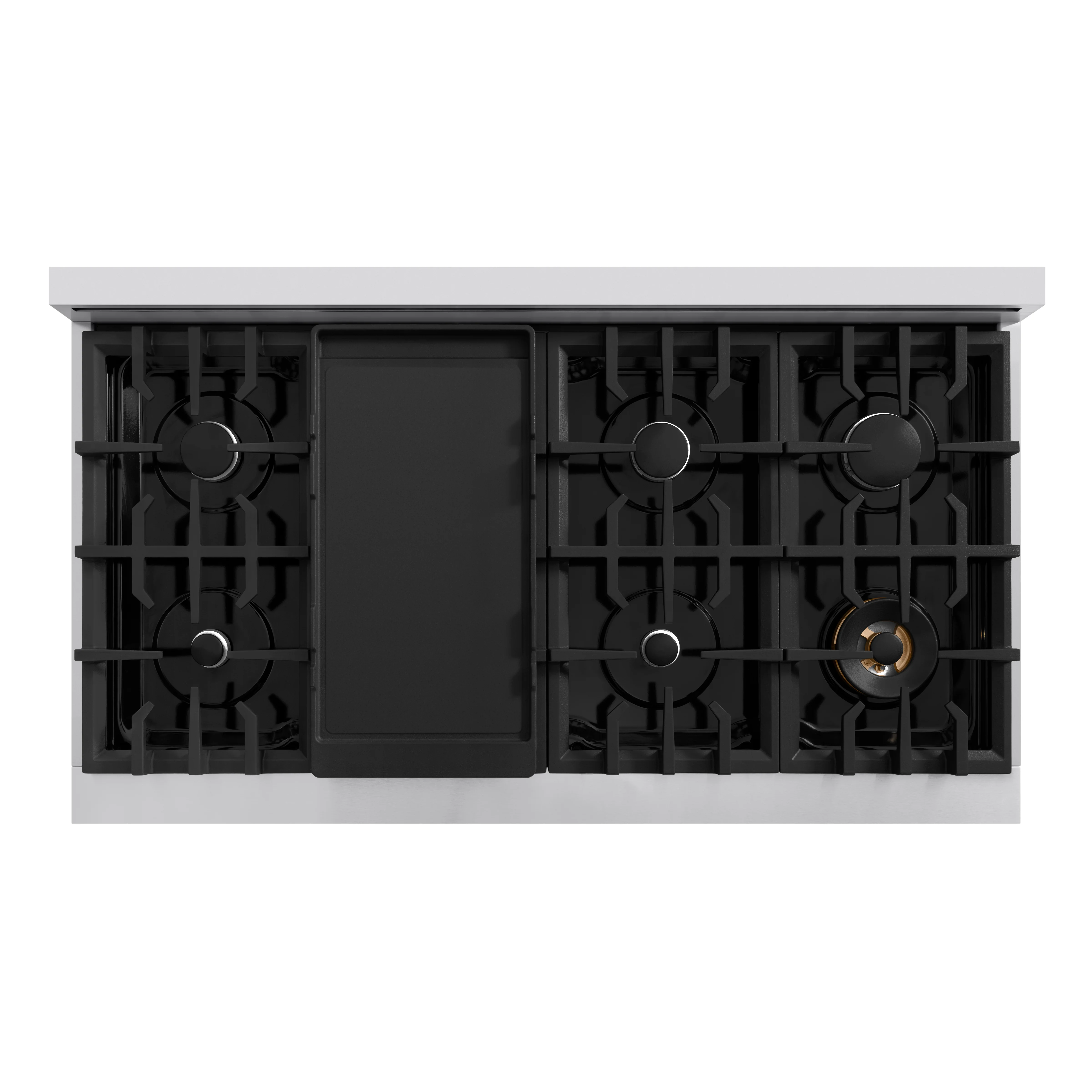ZLINE 48 in. 6.7 cu. ft. Classic Double Oven Dual Fuel Range with 8 Burner Gas Cooktop in Stainless Steel with White Matte Doors (CDR-WM-48) - Image 6