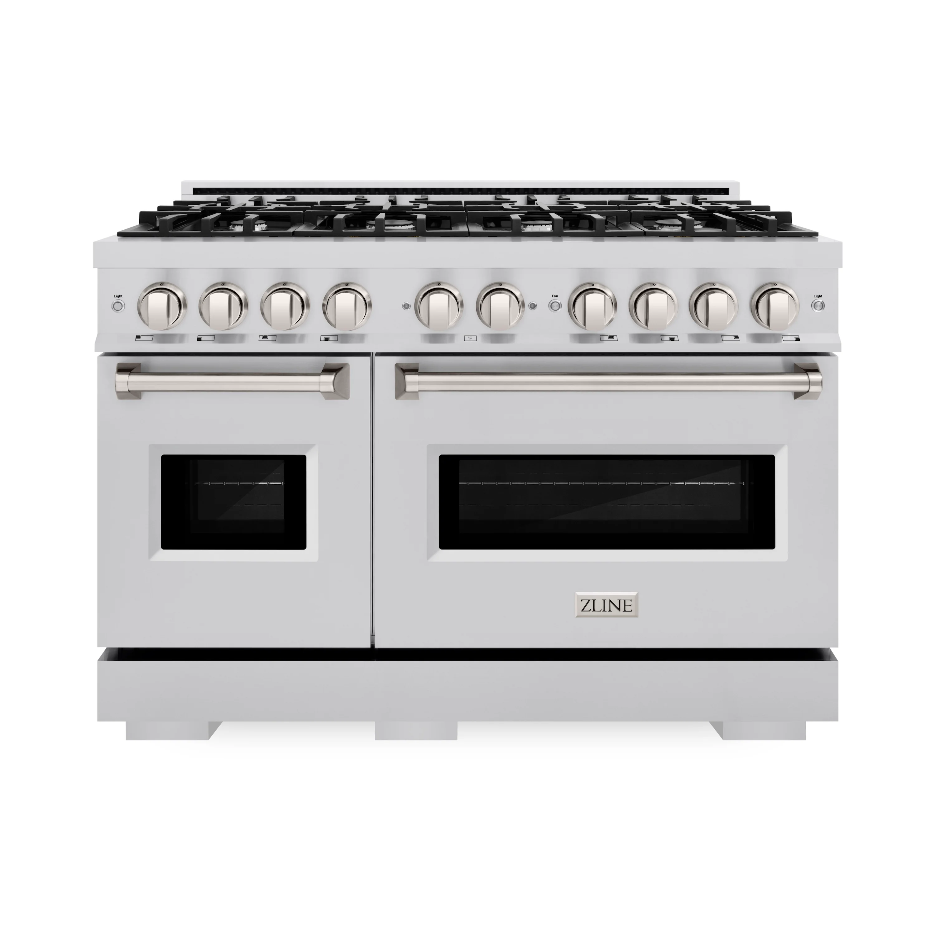 ZLINE 48 in. 6.7 cu. ft. Classic Double Oven Gas Range with 8 Burner Cooktop in Stainless Steel (CGR48) - Image 3