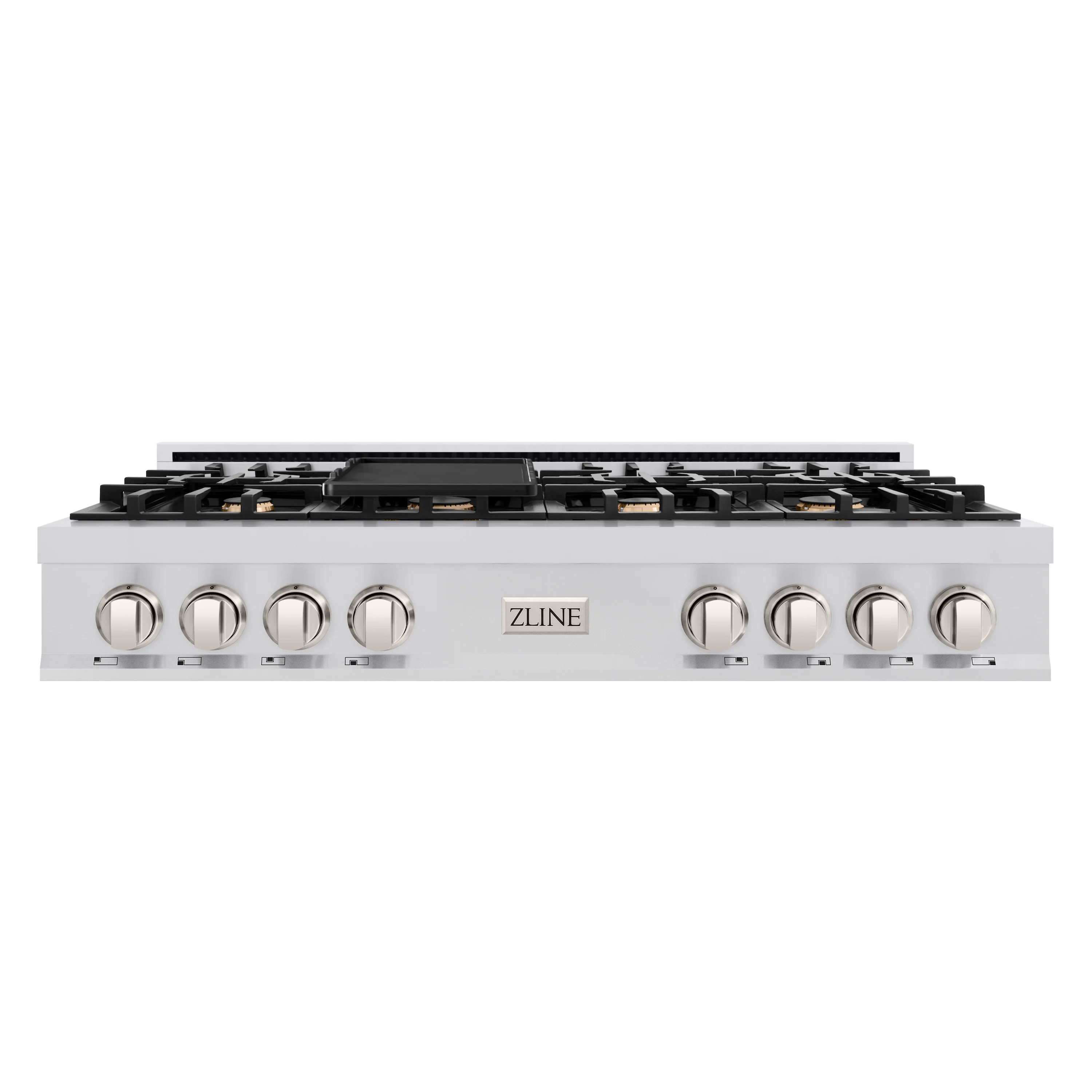 ZLINE 48 in. Classic Gas Rangetop with 8 Brass Burners and Porcelain Cooktop in Stainless Steel (RT-BR-48)