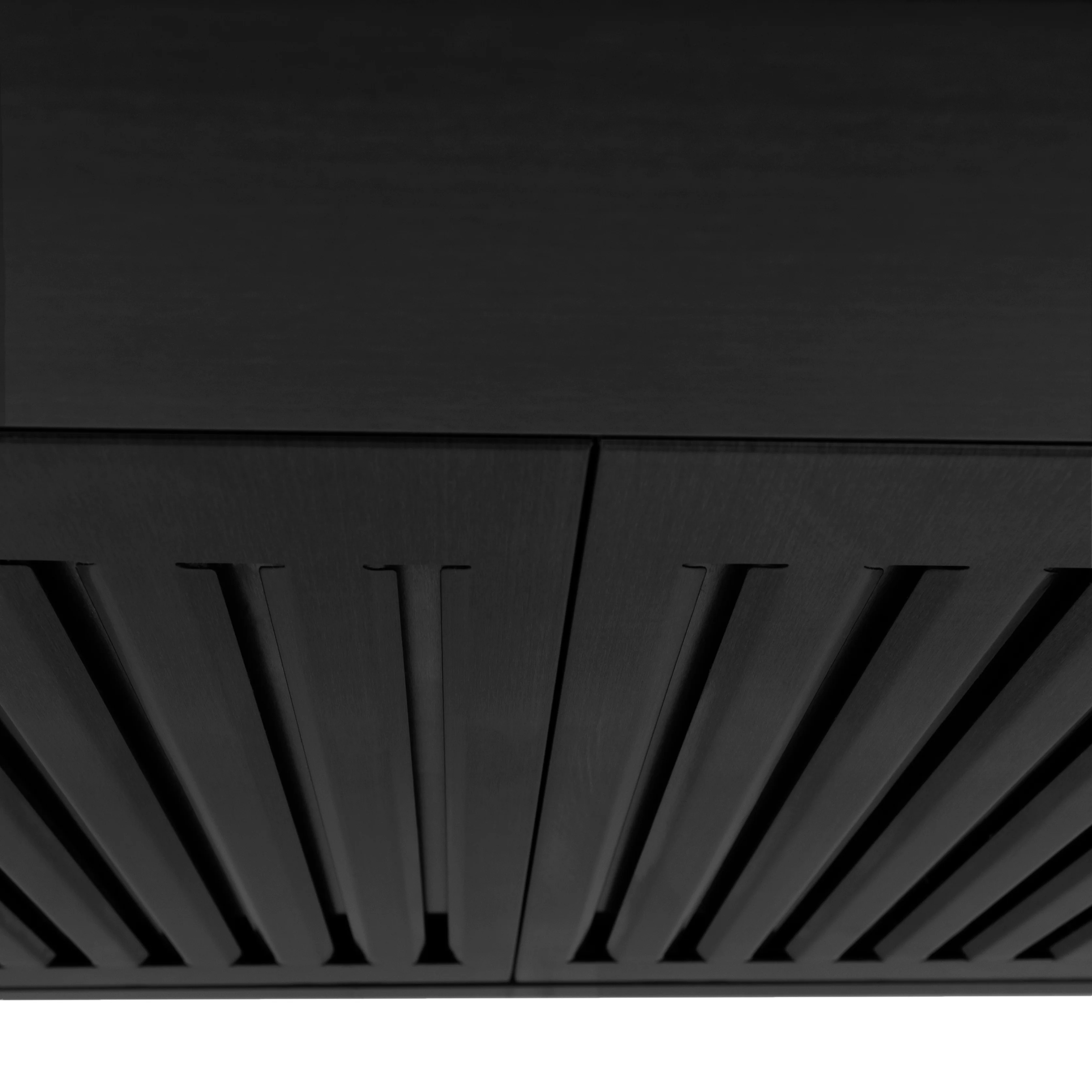 ZLINE 48" Convertible Wall Mount Range Hood in Black Stainless Steel with Set of 2 Charcoal Filters, LED lighting and Dishwasher-Safe Baffle Filters (BSKBN-CF-48) - Image 3
