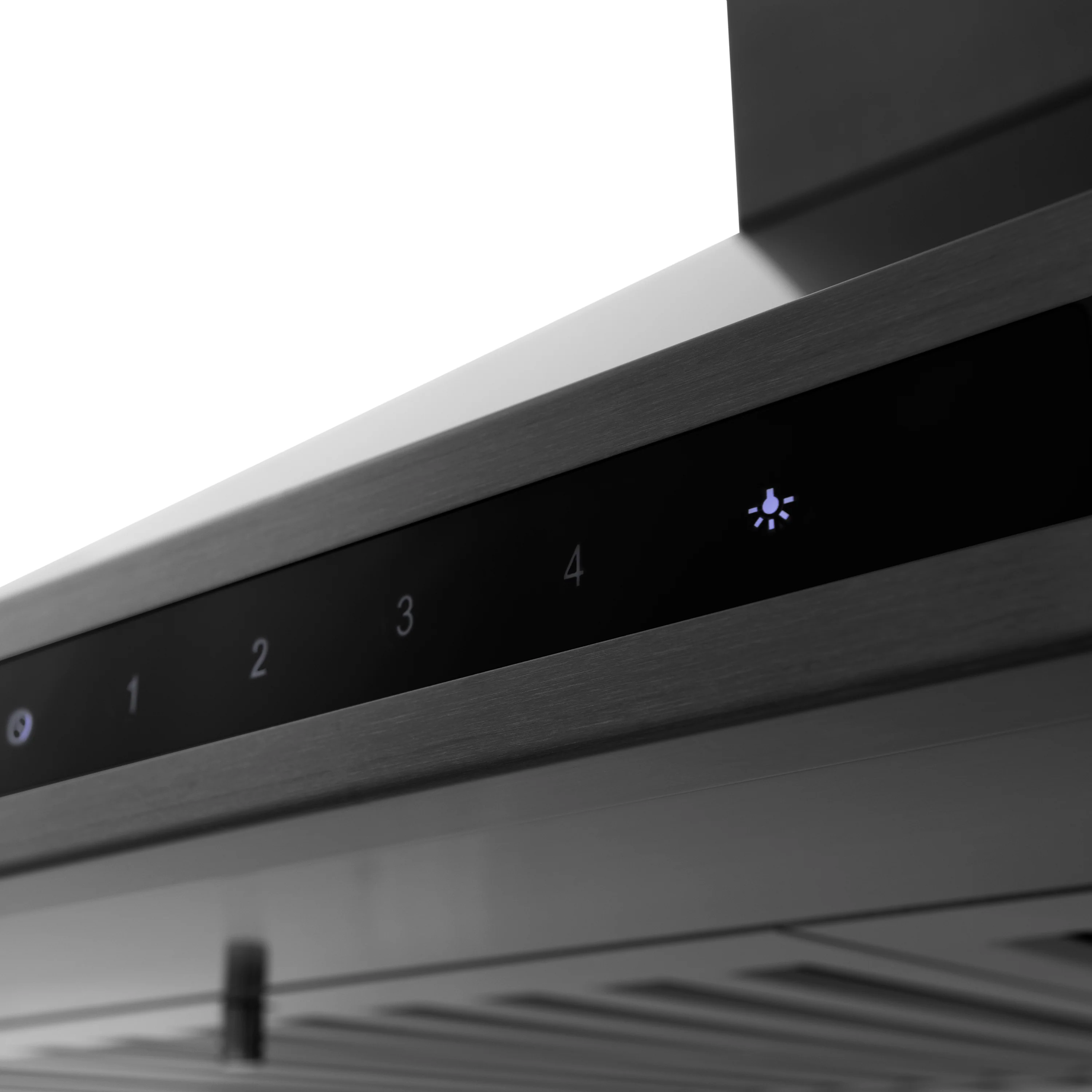 ZLINE 48" Convertible Wall Mount Range Hood in Black Stainless Steel with Set of 2 Charcoal Filters, LED lighting and Dishwasher-Safe Baffle Filters (BSKBN-CF-48) - Image 7