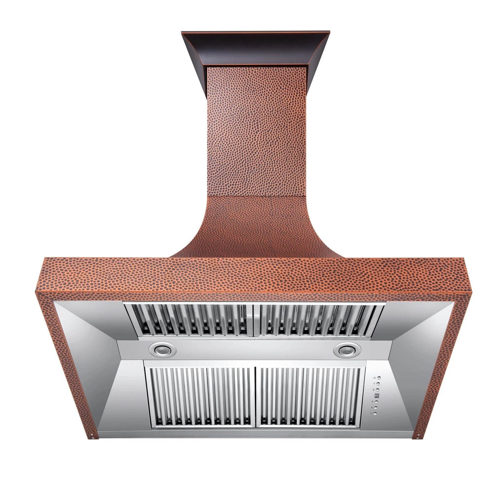 ZLINE 48" Designer Series Hand-Hammered Copper Finish Ducted Wall Range Hood (8632H-48) - Image 7