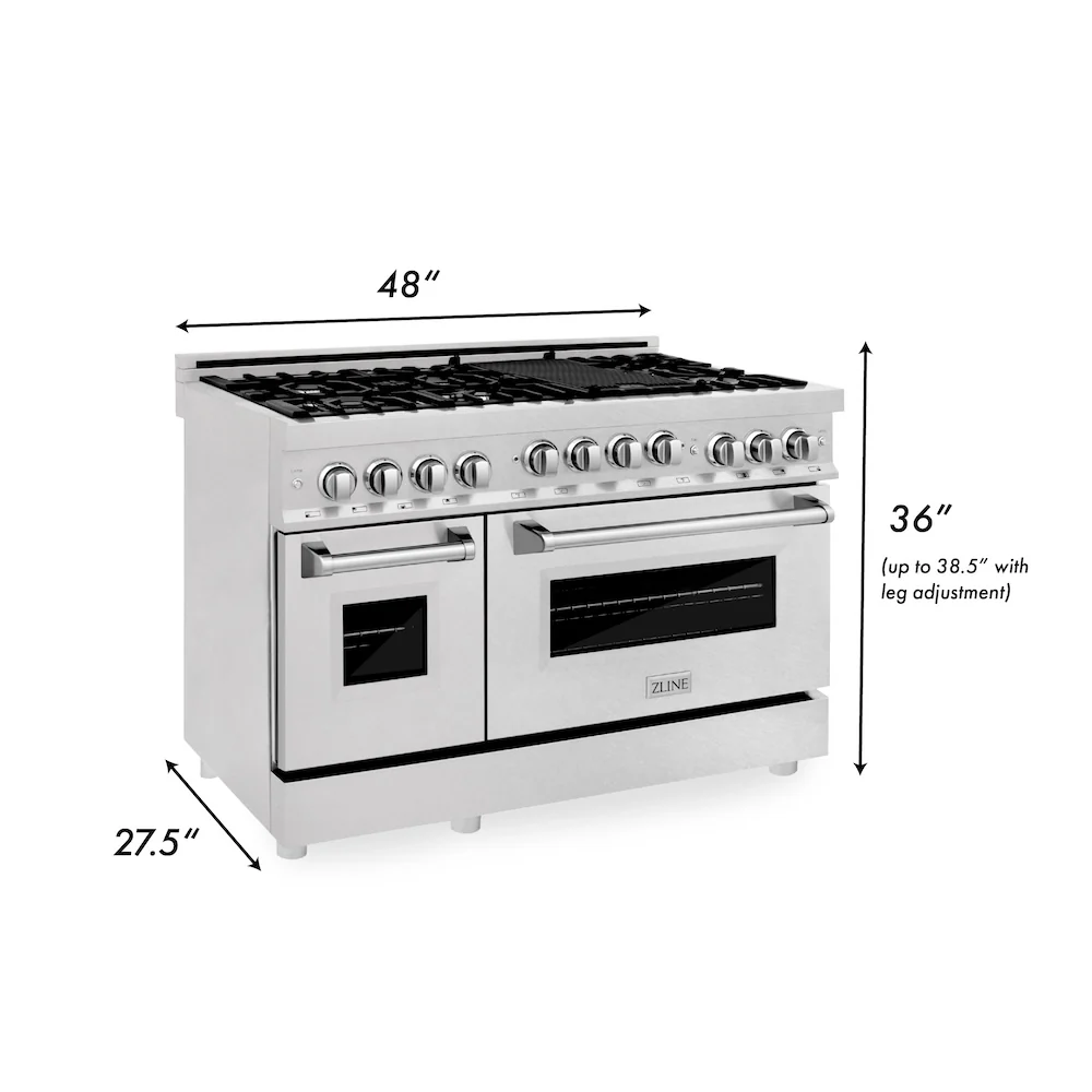 ZLINE 48 in. 6.0 cu. ft. Range with Natural Gas Stove and Natural Gas Oven in Fingerprint Resistant Stainless Steel (RGS-SN-48) - Image 18