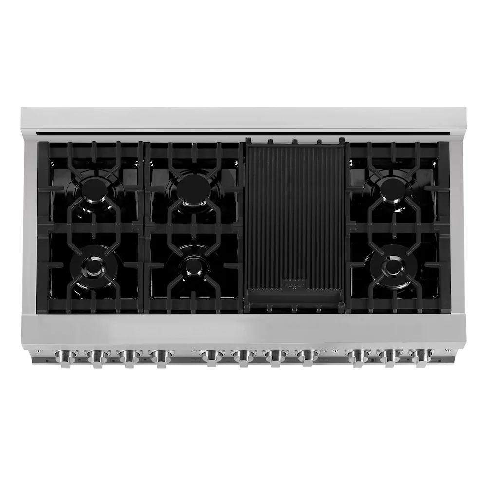 ZLINE 48 in. 6.0 cu. ft. Range with Natural Gas Stove and Natural Gas Oven in Stainless Steel, Open Box-Great Condition - Image 3