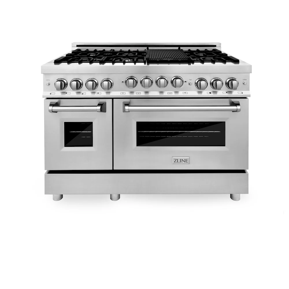 ZLINE 48 in. 6.0 cu. ft. Range with Natural Gas Stove and Natural Gas Oven in Stainless Steel (RG48) - Image 3