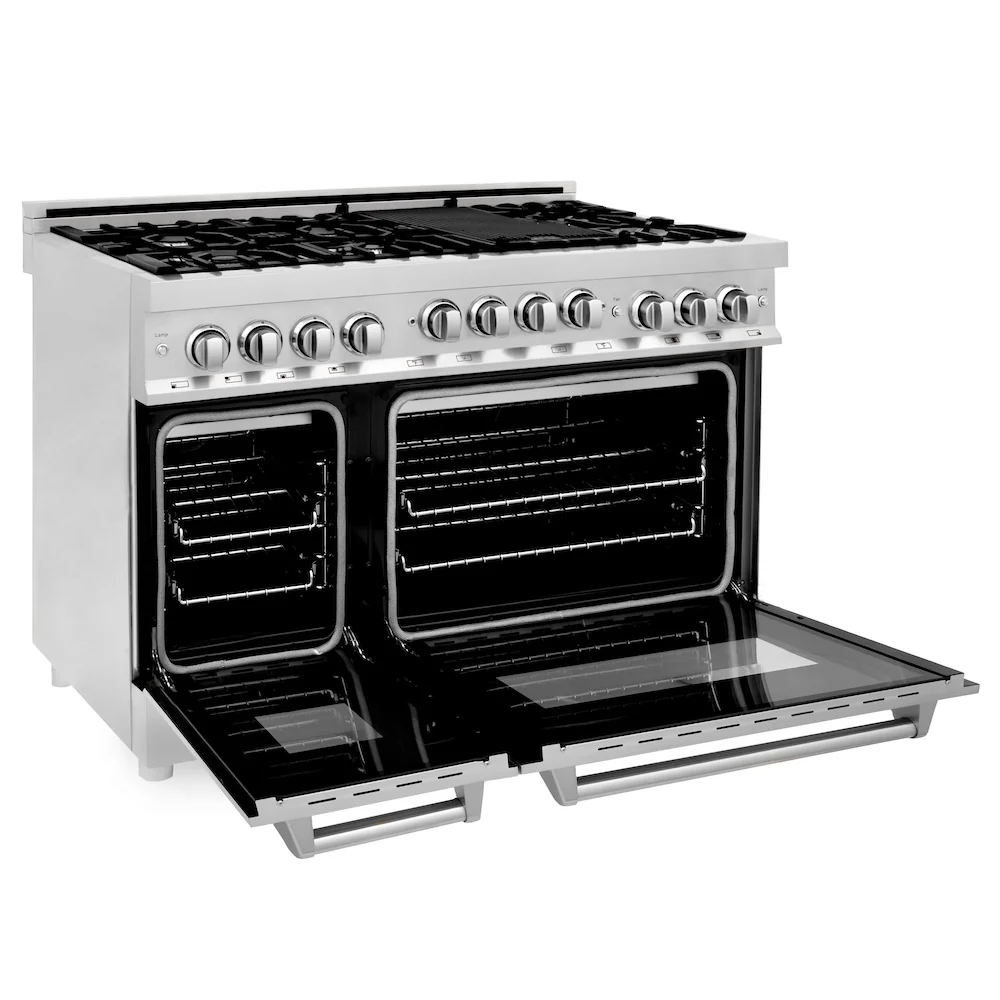ZLINE 48 in. 6.0 cu. ft. Range with Natural Gas Stove and Natural Gas Oven in Stainless Steel (RG48) - Image 9