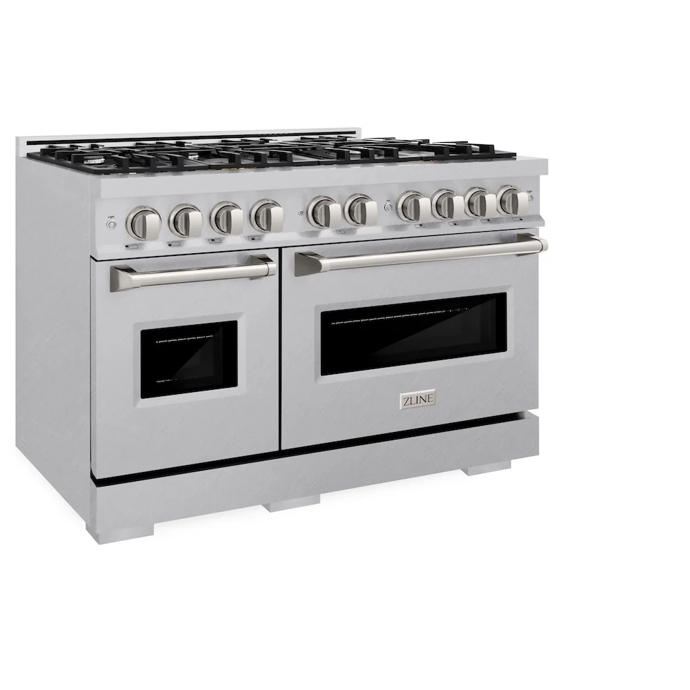 ZLINE 48 in. 6.7 cu. ft. Classic Double Oven Dual Fuel Range with 8 Burner Gas Cooktop in Satin Stainless Steel, Open Box-Great Condition - Image 6