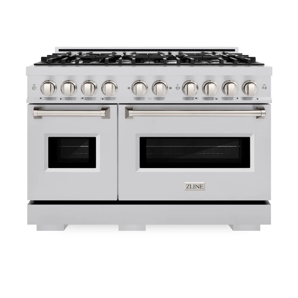 ZLINE 48 in. 6.7 cu. ft. Classic Double Oven Gas Range with 8 Burner Cooktop in Stainless Steel, Open Box-Great Condition - Image 4
