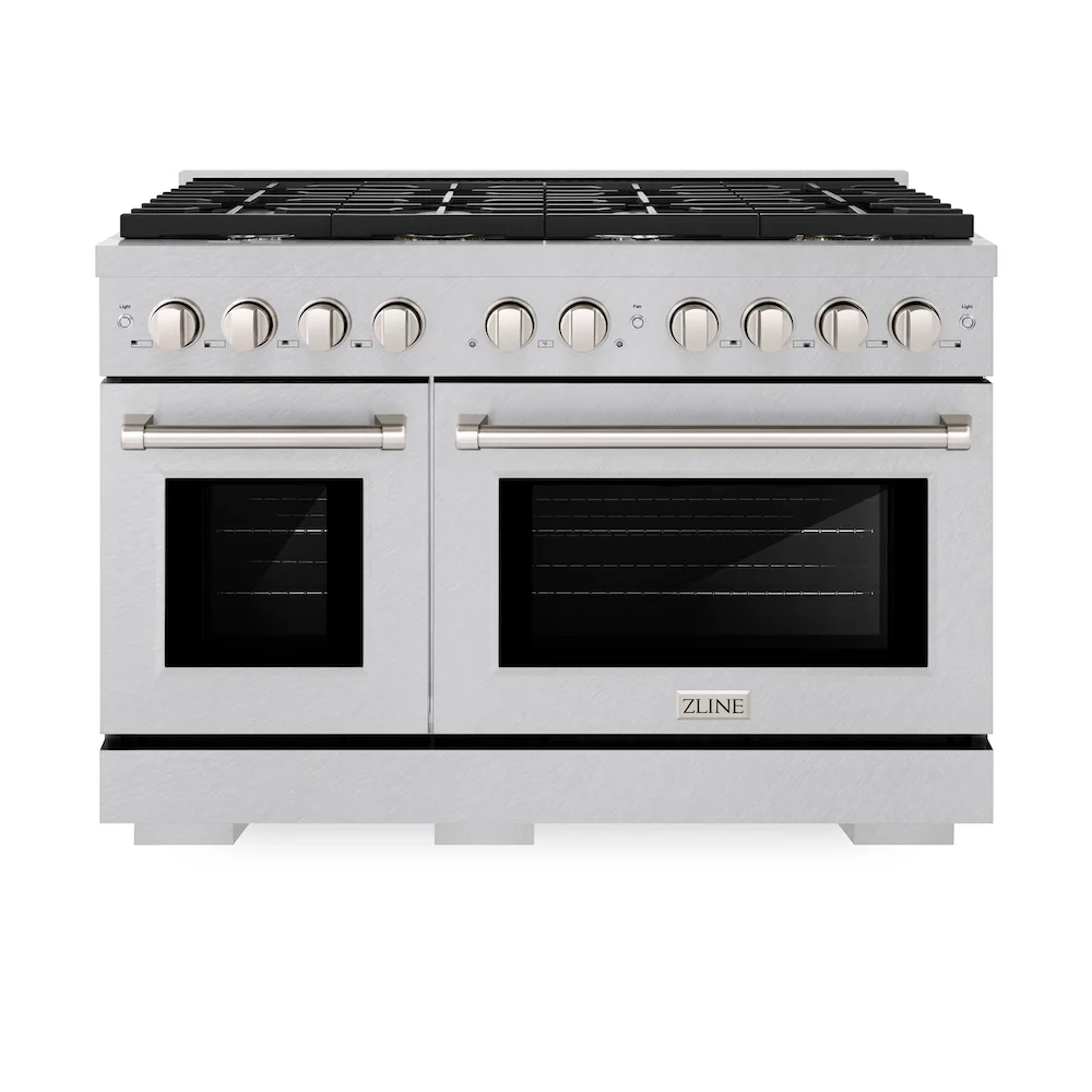 ZLINE 48 in. 6.7 cu. ft. Paramount Double Oven Dual Fuel Range with 8 Burner Gas Cooktop in Satin Stainless Steel, Open Box-Great Condition - Image 5