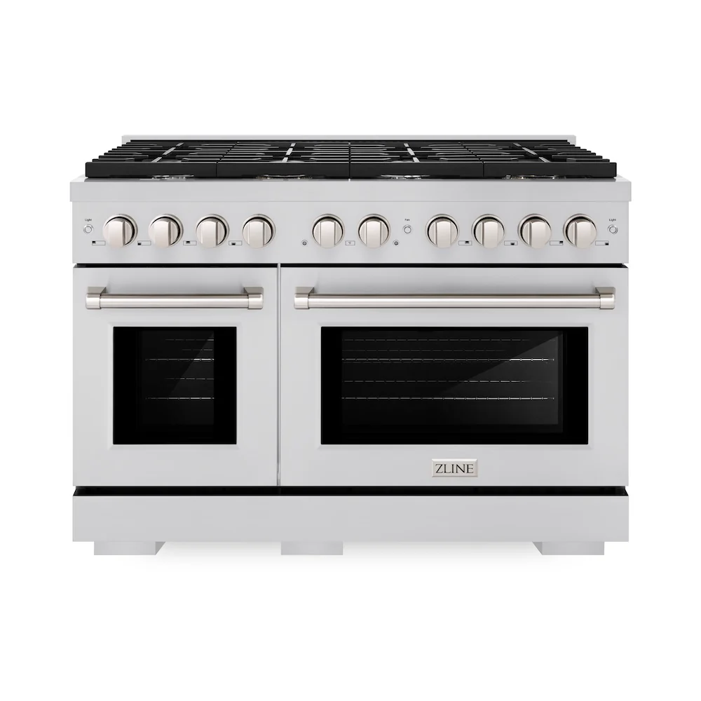 ZLINE 48 in. 6.7 cu. ft. Paramount Double Oven Dual Fuel Range with 8 Burner Gas Cooktop in Stainless Steel, Open Box-Great Condition - Image 5