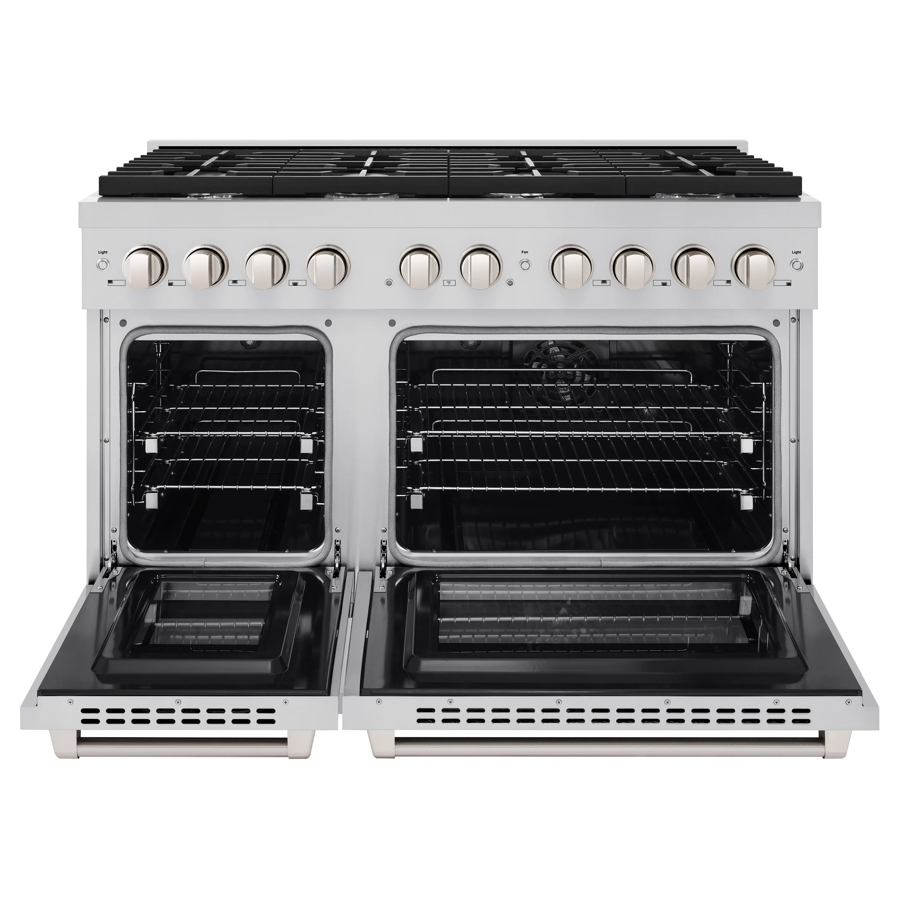 ZLINE 48 in. 6.7 cu. ft. Paramount Double Oven Dual Fuel Range with 8 Burner Gas Cooktop in Stainless Steel, Open Box-Good Condition - Image 6