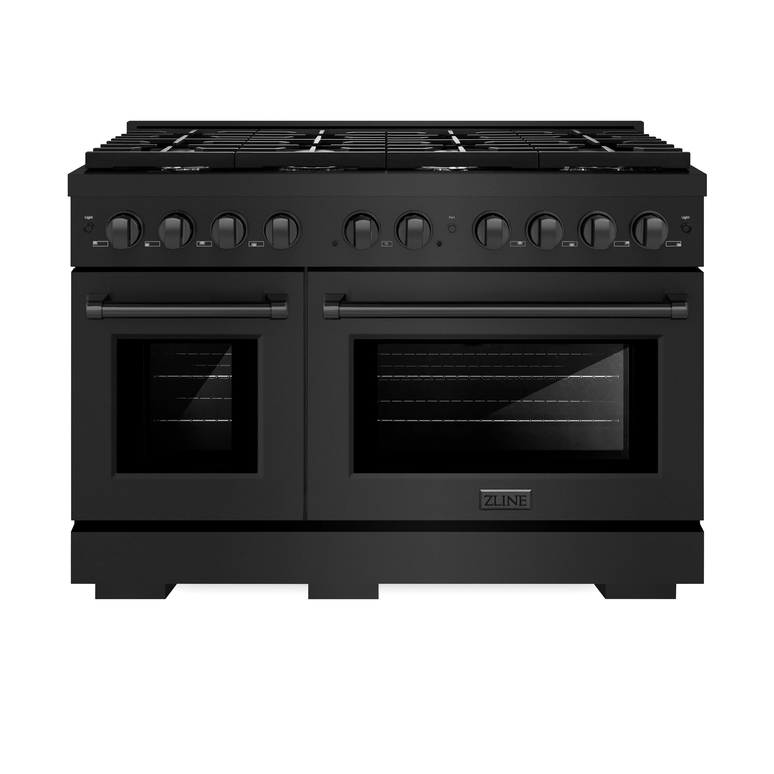 ZLINE 48 in. 6.7 cu. ft. Paramount Double Oven Gas Range with 8 Burner Cooktop in Black Stainless Steel, Open Box-Great Condition - Image 4