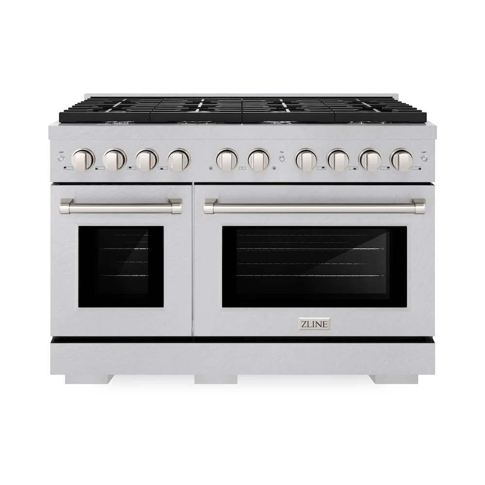 ZLINE 48 in. 6.7 cu. ft. Paramount Double Oven Gas Range with 8 Burner Cooktop in Satin Stainless Steel, Open Box-Great Condition - Image 4