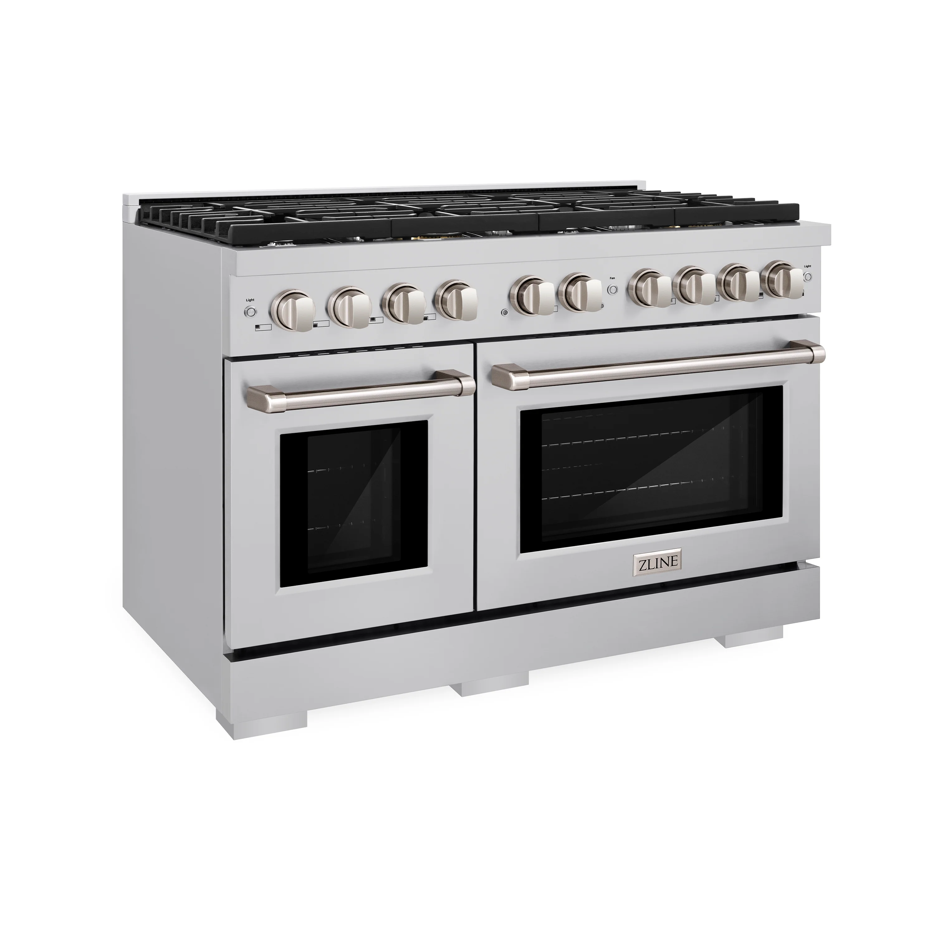 ZLINE 48 in. 6.7 cu. ft. Paramount Double Oven Gas Range with 8 Burner Cooktop in Stainless Steel, Open Box-Great Condition
