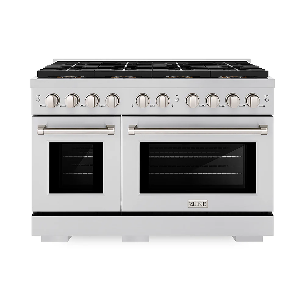 ZLINE 48 in. 6.7 cu. ft. Paramount Dual Fuel Range with 8 Burner DuoPro™ Cooktop and Dual Ovens in Stainless Steel, Open Box-Great Condition - Image 4