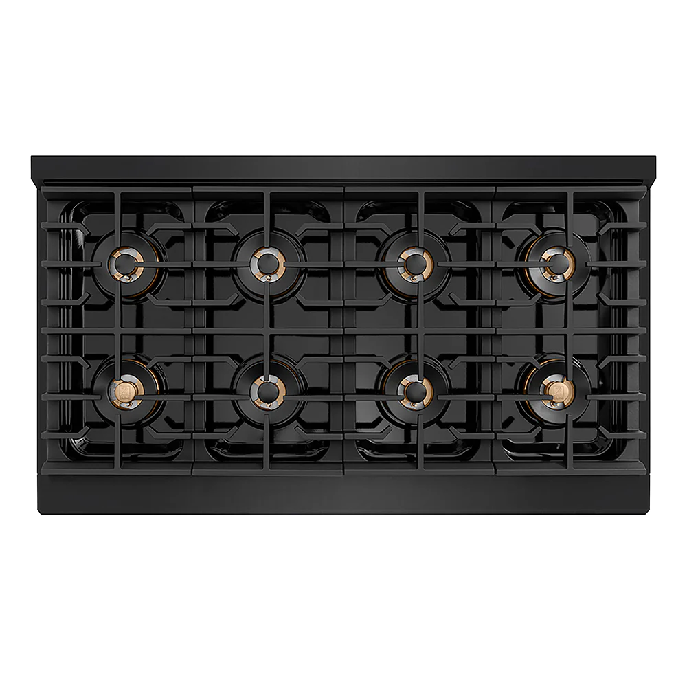 ZLINE 48 in. 6.7 cu. ft. Paramount Gas Range with 8 Burner DuoPro™ Cooktop and Dual Ovens in Black Stainless Steel, Open Box-Great Condition - Image 2