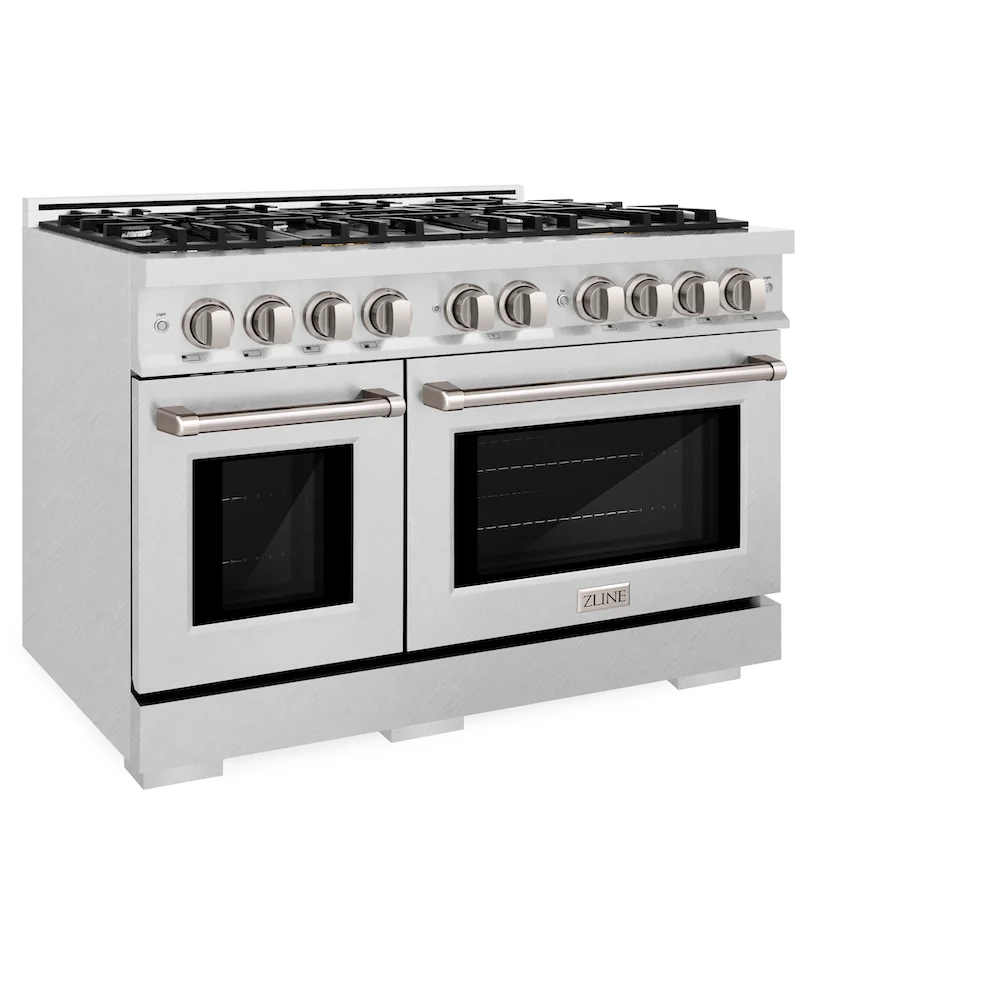 ZLINE 48 in. 6.7 cu. ft. Select Double Oven Dual Fuel Range with 8 Burner Gas Cooktop in Satin Stainless Steel, Open Box-Great Condition - Image 6