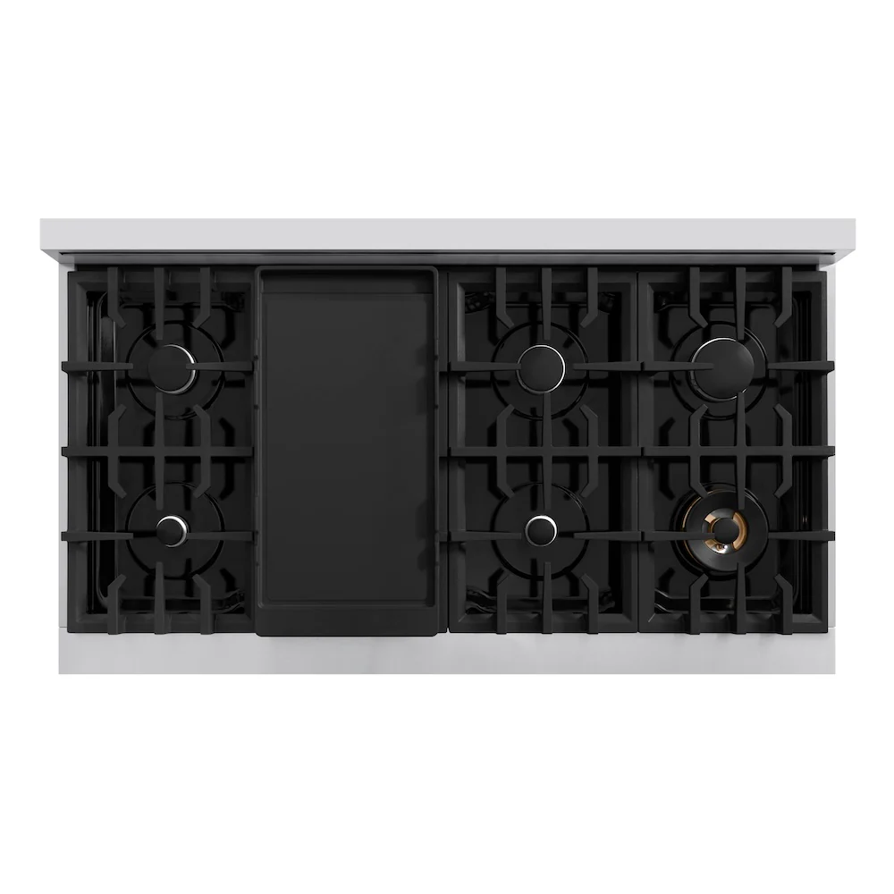 ZLINE 48 in. 6.7 cu. ft. Select Double Oven Dual Fuel Range with 8 Burner Gas Cooktop in Stainless Steel, Open Box-Great Condition - Image 2