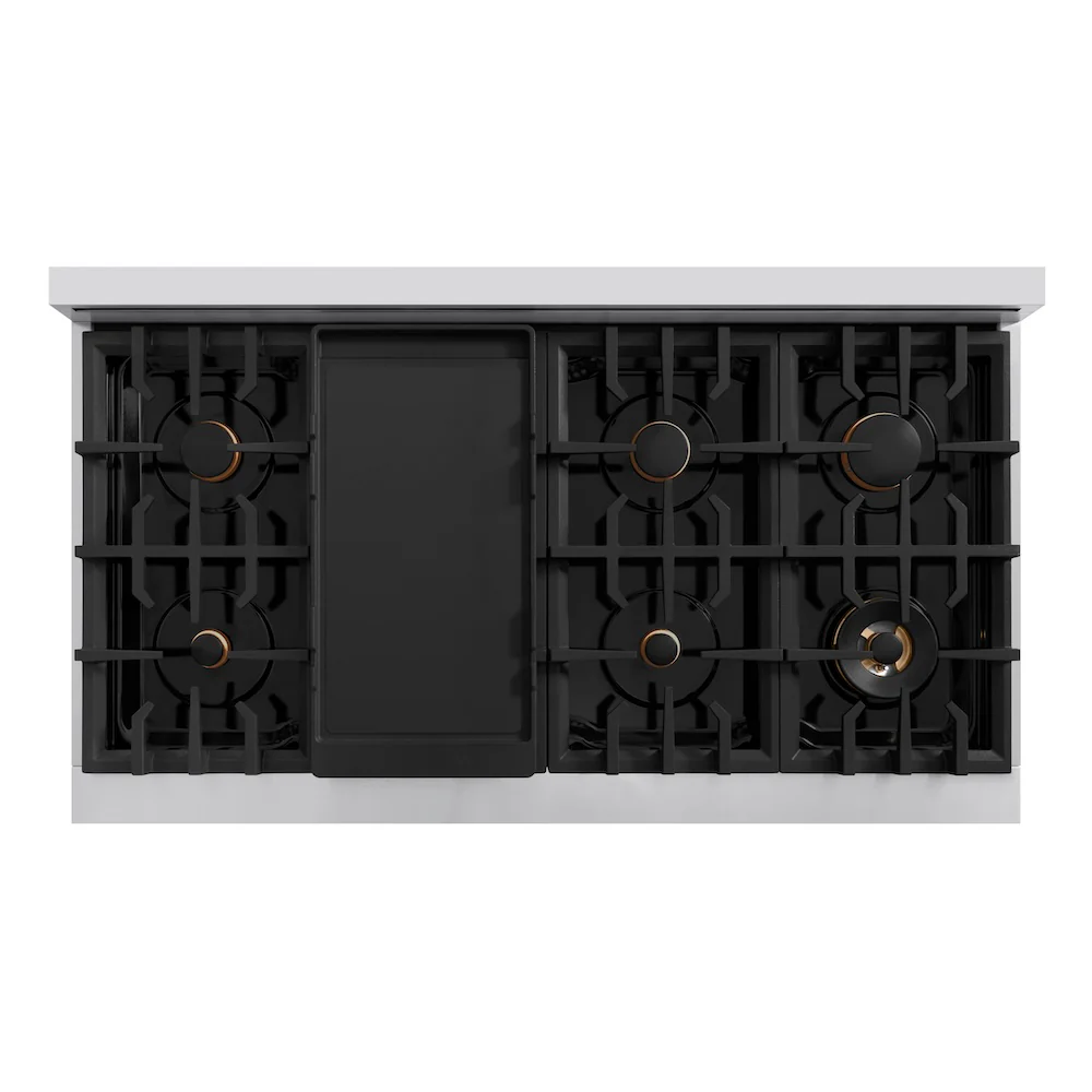 ZLINE 48 in. 6.7 cu. ft. Select Double Oven Gas Range in Stainless Steel with 8 Brass Burners, Open Box-Great Condition - Image 2
