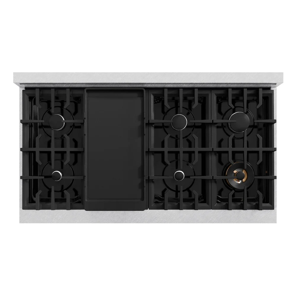 ZLINE 48 in. 6.7 cu. ft. Select Double Oven Gas Range with 8 Burner Cooktop in Satin Stainless Steel, Open Box-Great Condition - Image 2