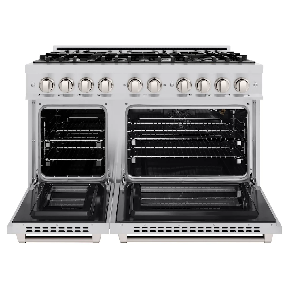 ZLINE 48 in. 6.7 cu. ft. Select Double Oven Gas Range with 8 Burner Cooktop in Stainless Steel, Open Box-Great Condition - Image 5