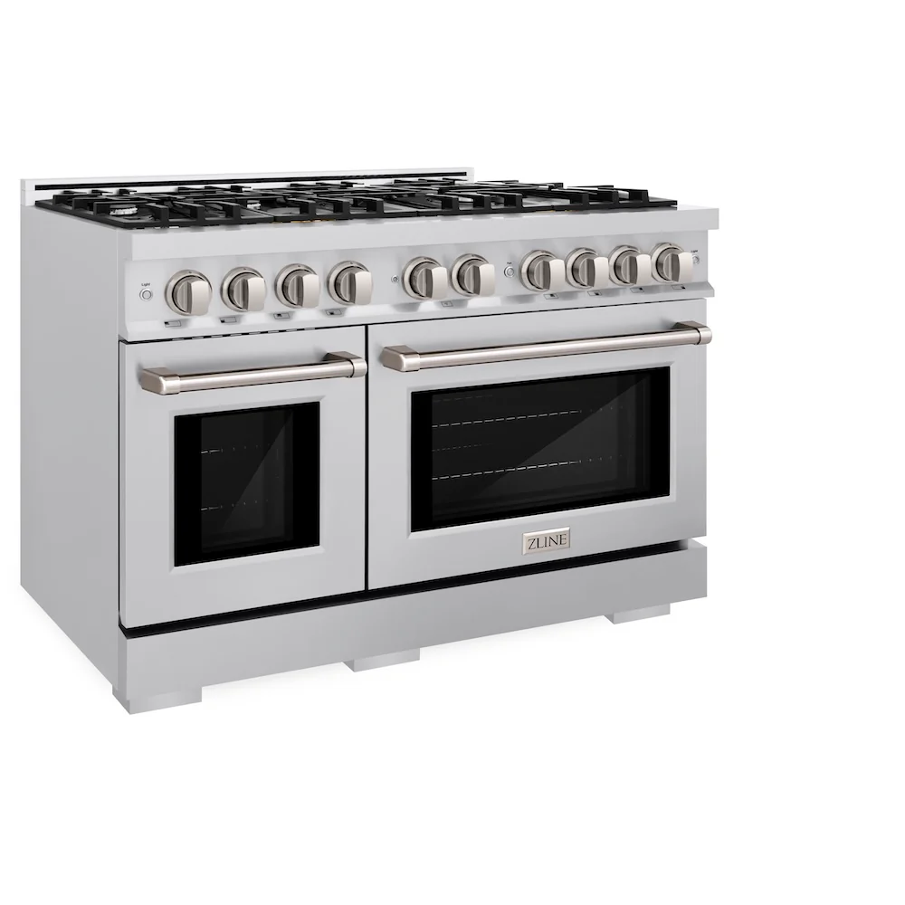 ZLINE 48 in. 6.7 cu. ft. Select Double Oven Gas Range with 8 Burner Cooktop in Stainless Steel, Open Box-Great Condition - Image 6