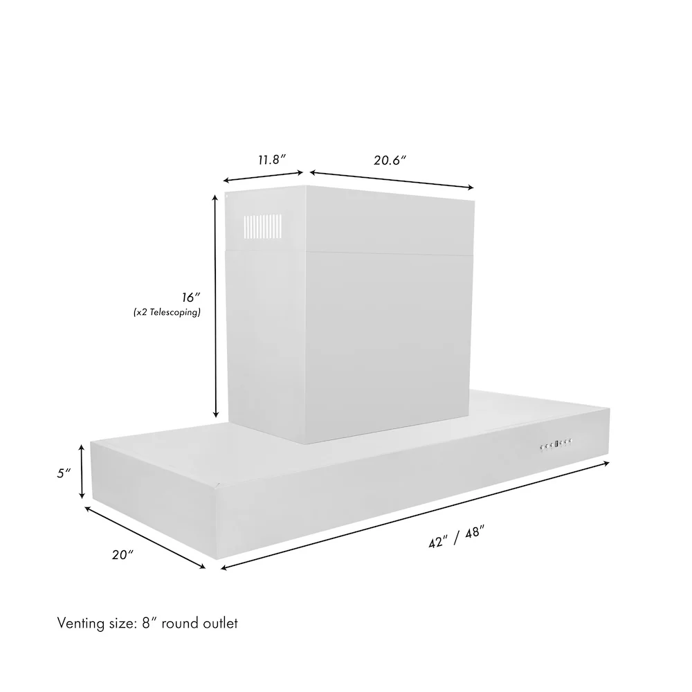 ZLINE 48" Ducted Professional Wall Mount Range Hood in Stainless Steel (KECOM-48) - Image 11