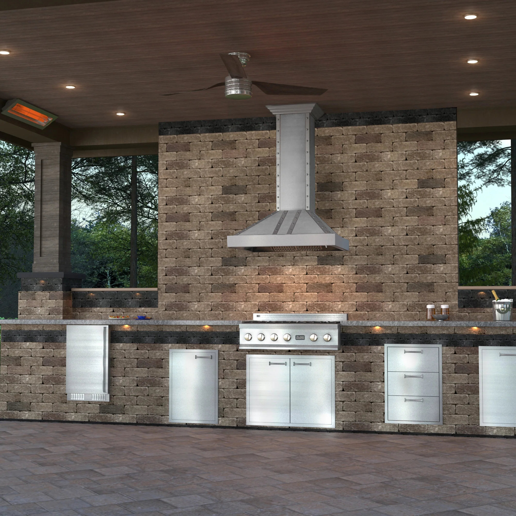ZLINE 48 in. Ducted Vent Designer Series Wall Mount Range Hood in Satin Stainless Steel (655-4SSSS-48) - Image 2