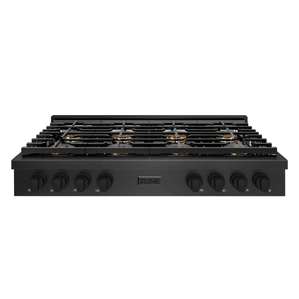 ZLINE 48 in. Paramount Gas Rangetop with 8 Burner DuoPro™ Cooktop in Black Satin Stainless Steel, Open Box-Great Condition - Image 3