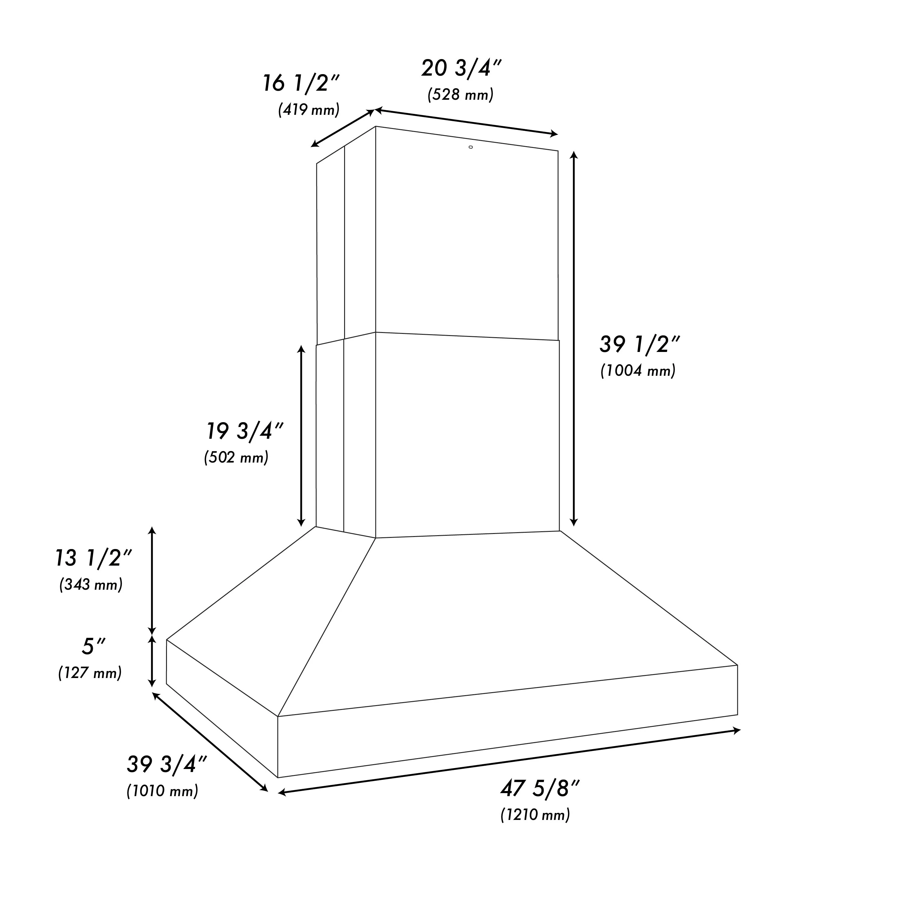ZLINE 48 in. Island Mount Outdoor Grill Hood (GOi1-48) - Image 10