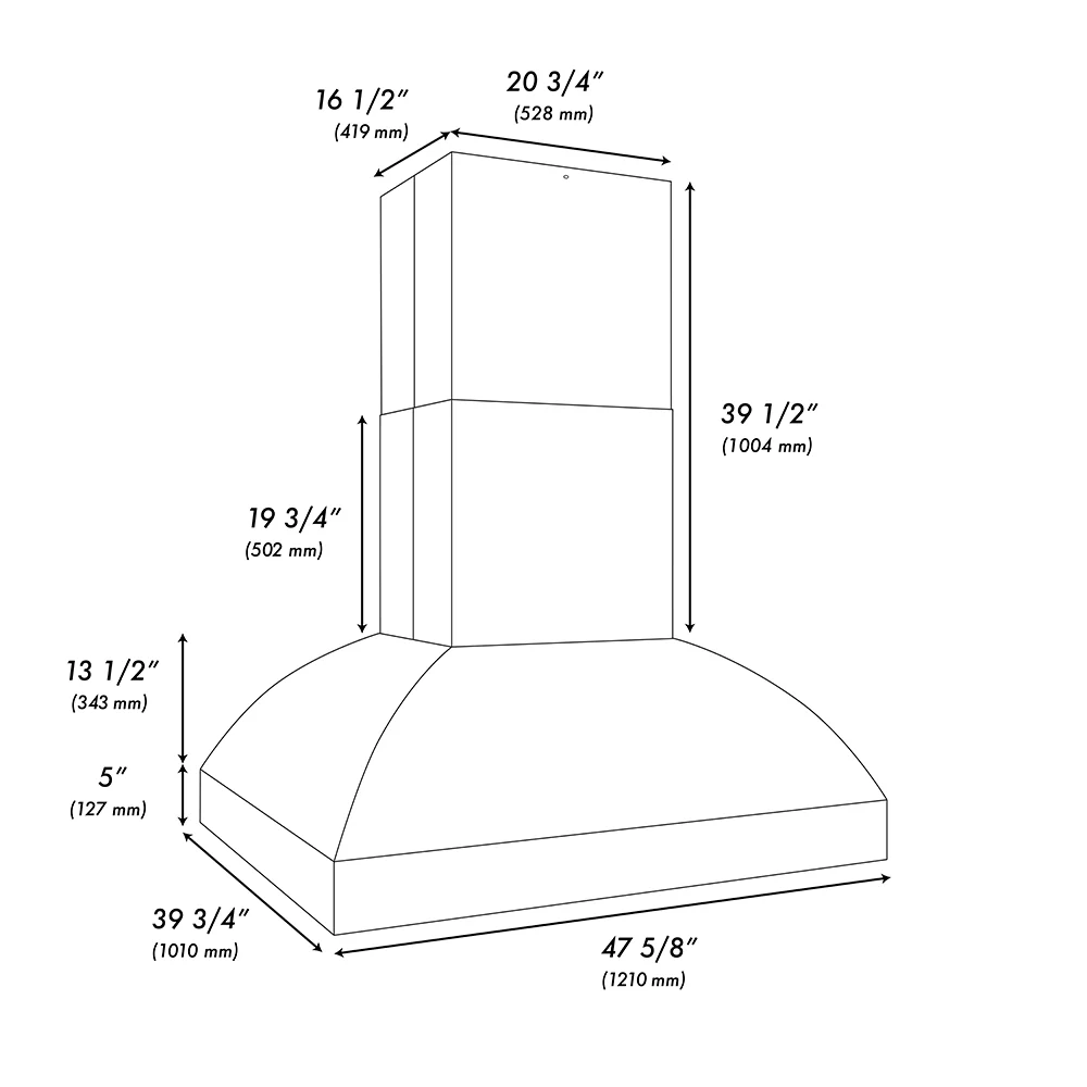 ZLINE 48 in. Island Mount Outdoor Grill Hood (GOi2-48) - Image 9