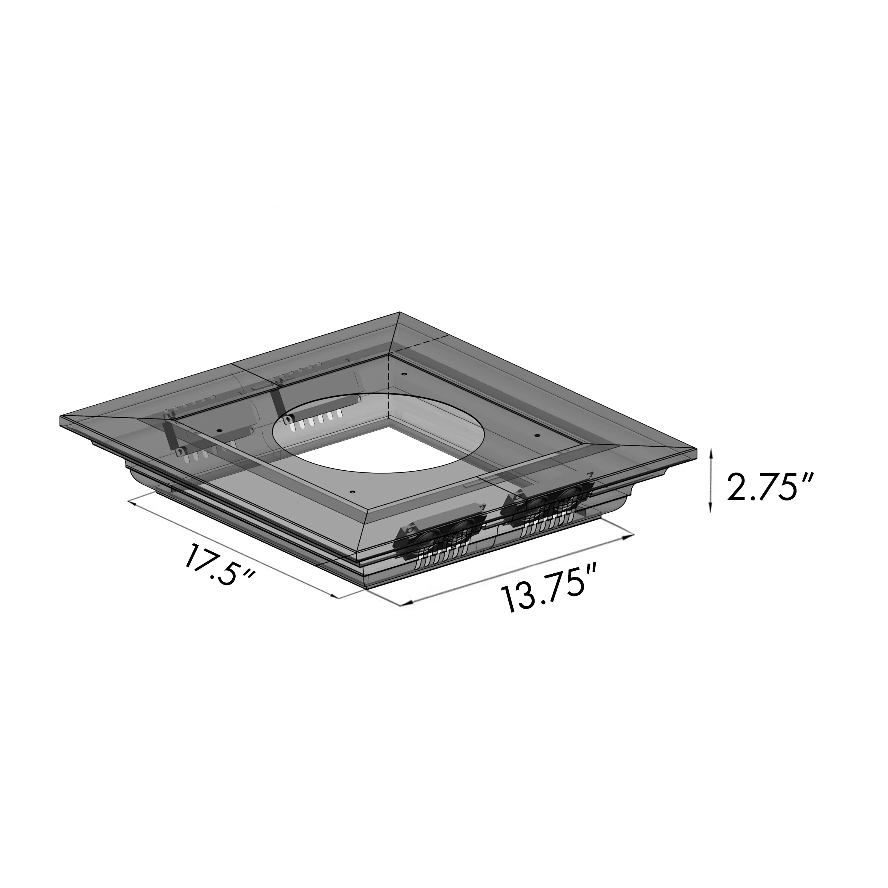48" ZLINE CrownSound™Ducted Vent Island Mount Range Hood in Stainless Steel with Built-in Bluetooth Speakers (GL2iCRN-BT-48) - Image 13