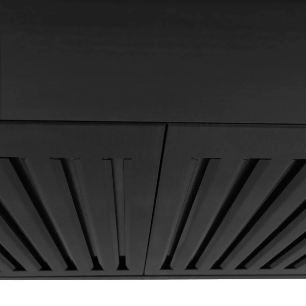 ZLINE Kitchen Package with Black Stainless Steel Refrigerator, 48 in. Dual Fuel Range, Range Hood, and Microwave Drawer (4KPR-RABRH48-MW) - Image 5